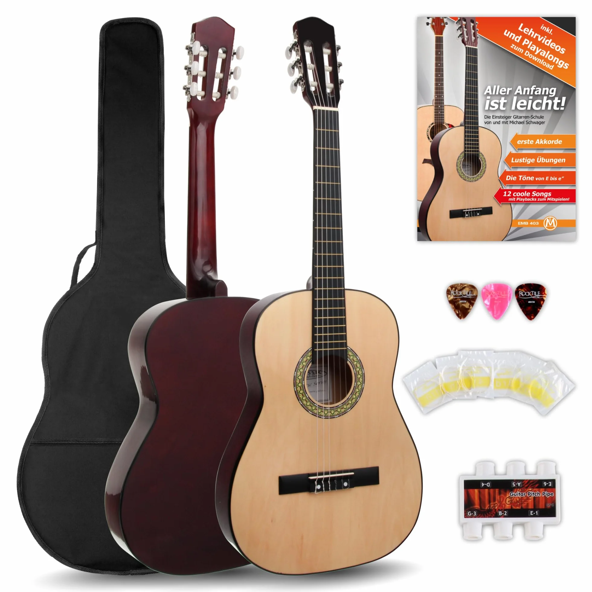 Classic Cantabile Acoustic Series AS-851 7/8 guitarra de concierto set para principiantes