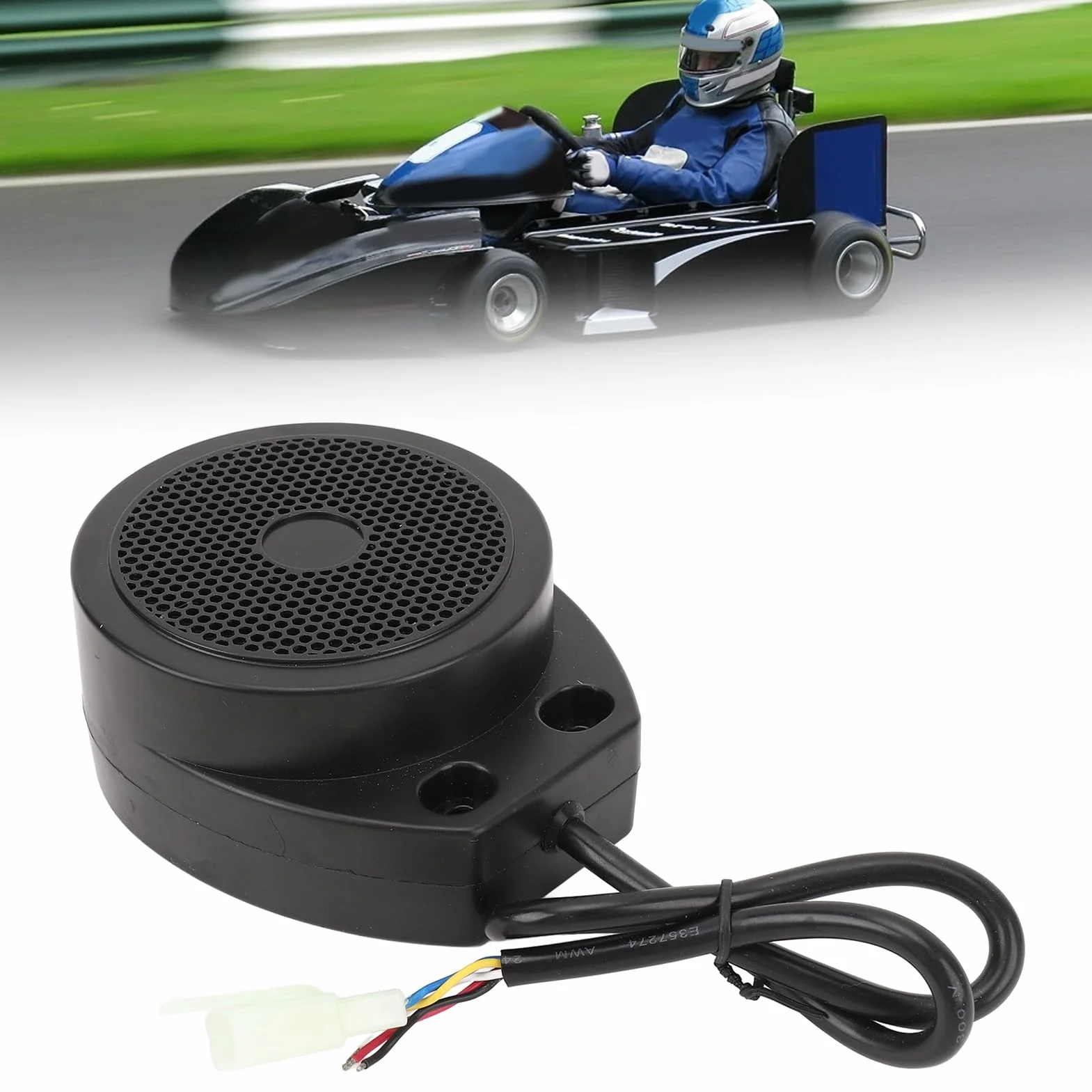 Walfront Simulador de Sonido de Motocicleta, Material ABS, Efecto de Sonido de Motor de 110 DB para Vehículos Eléctricos, Scooters y Karts