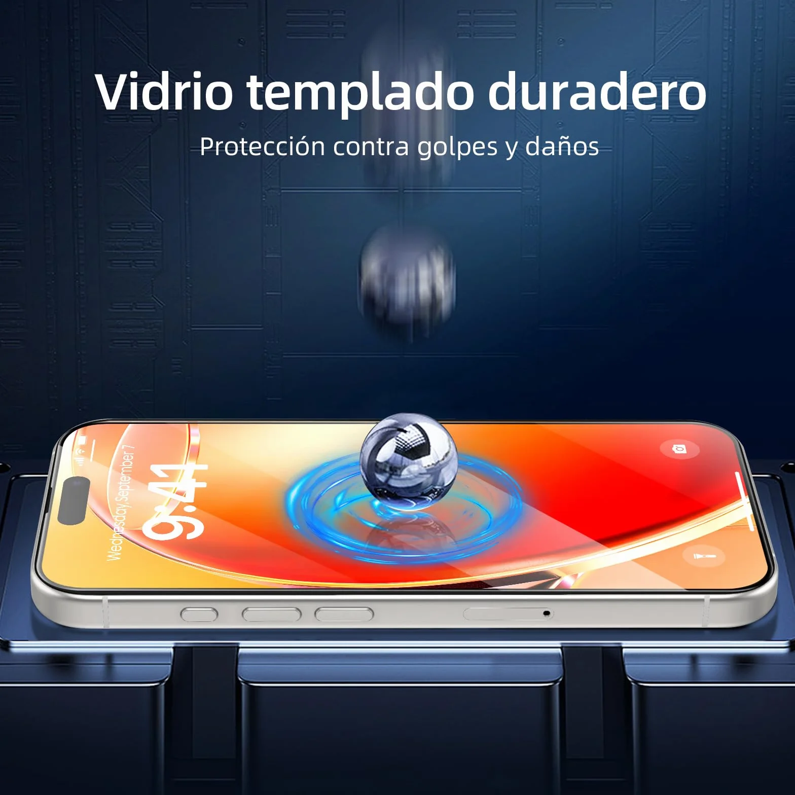 NEW'C 3 Piezas, Protector de pantalla Cobertura total para iPhone 17, 17 Pro, iPhone 16 Pro (6,3″) [Instalación Automática], Cristal Vidrio Templado - Ultra Resistente - Efectivo contra Rayones