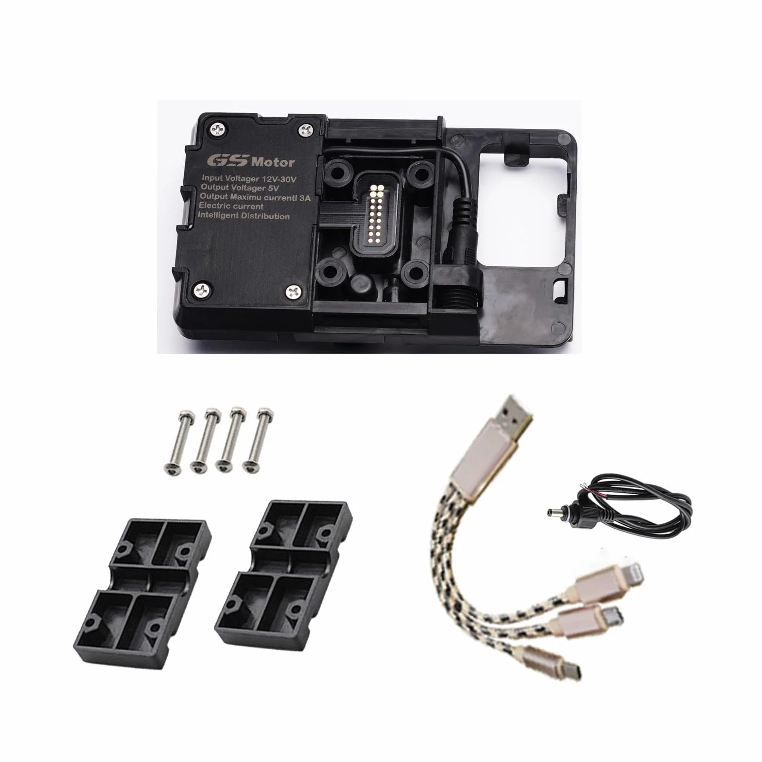 Soporte movil para BMW GS, Soporte GPS Moto Accesorios para Motocicleta, con Doble USB para BMW R1200GS LC&Adventure S1000XR/RS F700GS/800GS R1200RS R1200ADV