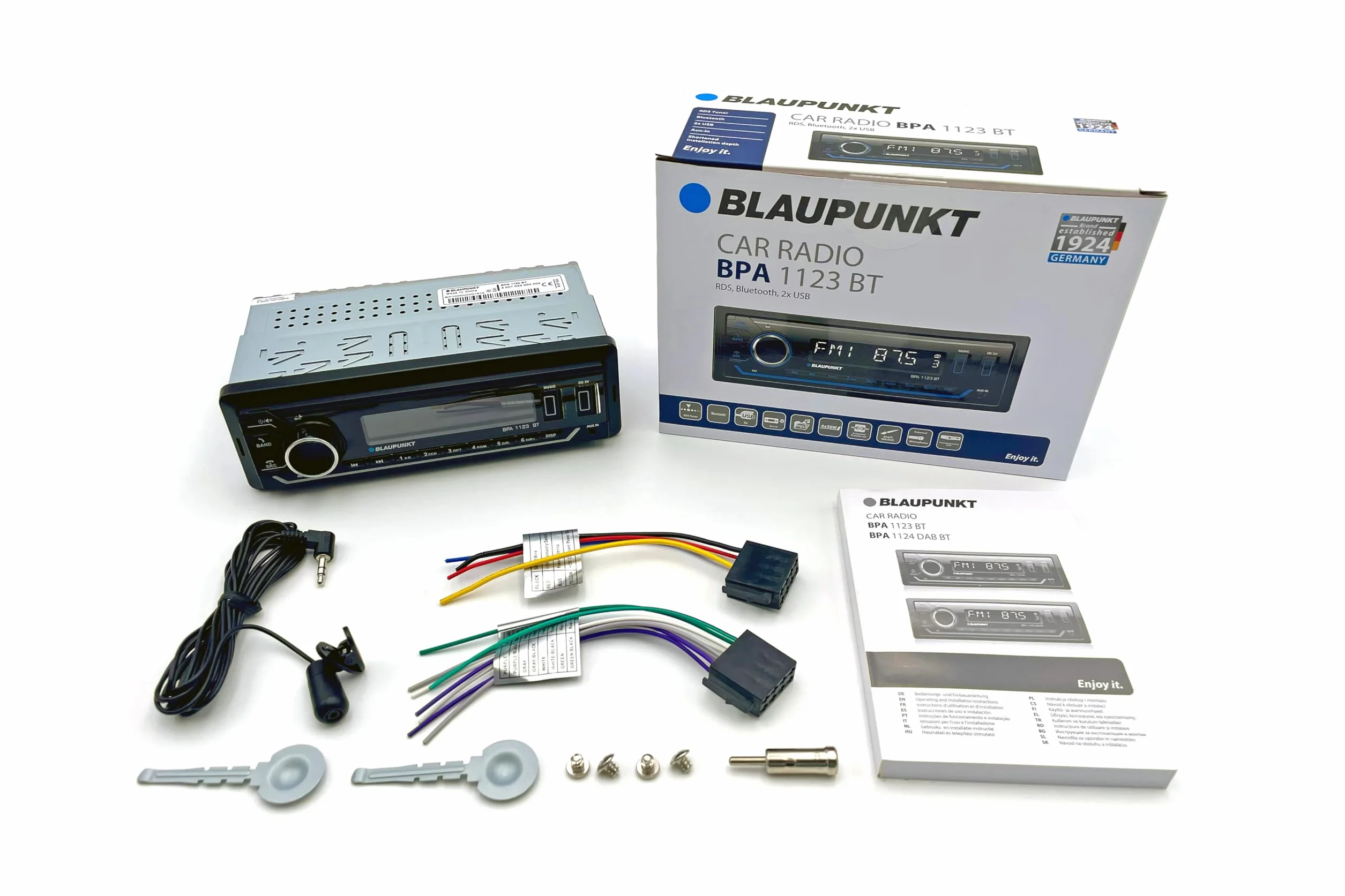 Blaupunkt BPA1123BT, Autoradio Multicolor con RDS, Bluetooth, 2X USB