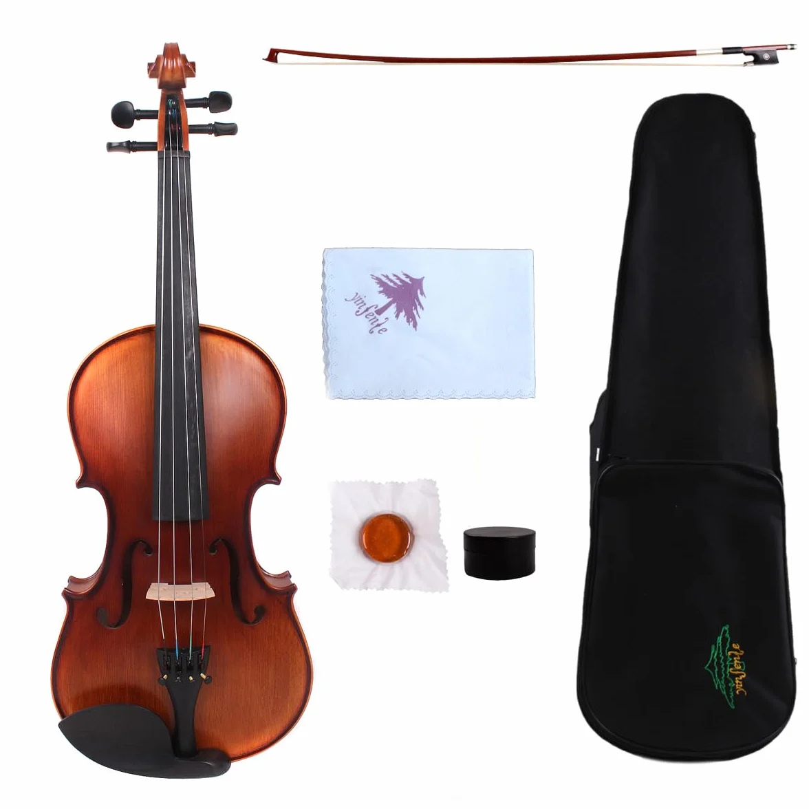 Generic - Viola negra de 16 pulgadas (16 pulgadas), color negro, madera de abeto, accesorios de ébano, con lazo para viola (café)