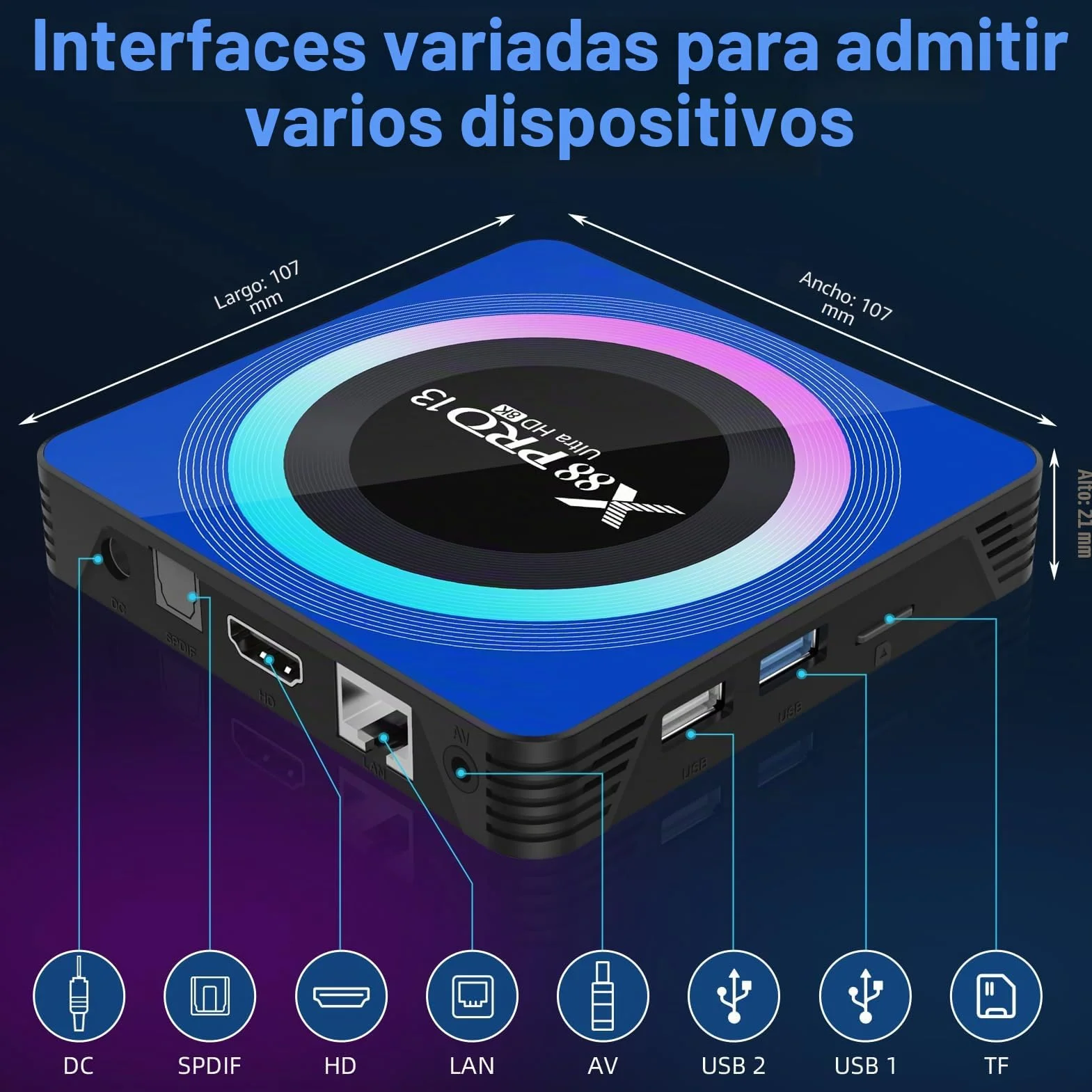 Android 13.0 TV Box 4GB RAM 32GB ROM RK3528 Quad-Core Dual WiFi 6 BT 5.0 8K Ethernet HD 2.0 Smart TV Box