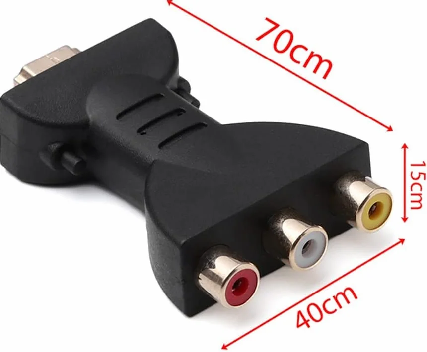 Adaptador Hdmi a 3 Rca Portátil Hdmi a Av Rojo Blanco Amarillo Convertidor Hdmi a Av Hd Convertidor Hdmi a Av Adaptador convertidor de audio y video