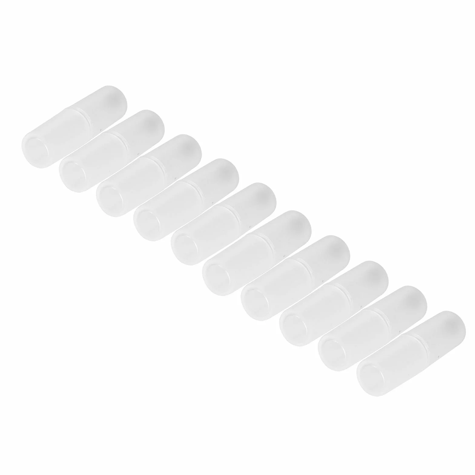Adaptador de convertidor de batería AAA a AA, interruptor de caja, impermeable y ligero, fácil de transportar y usar, 10 piezas (transparente)