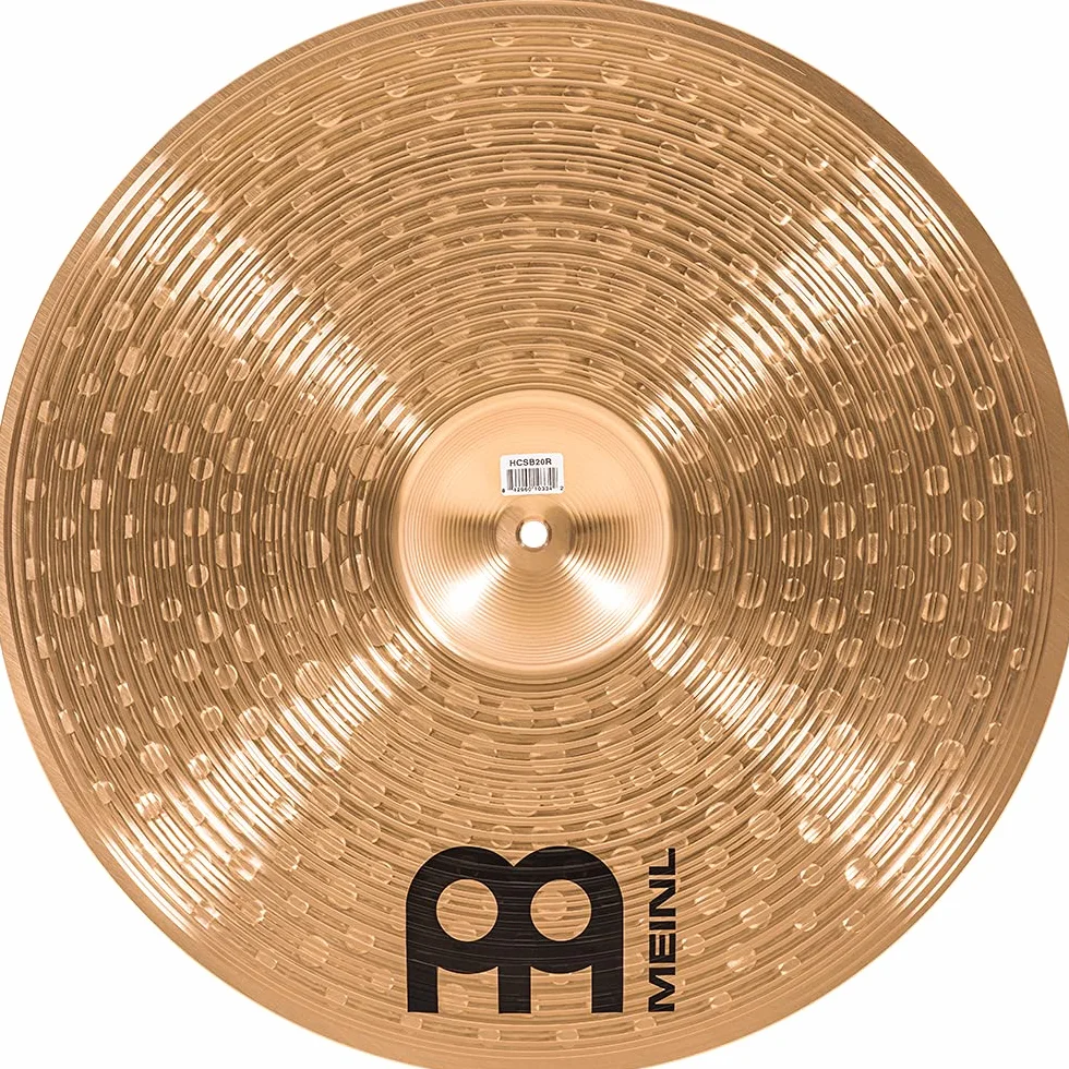 Meinl Cymbals HCS Bronze Plato Ride de 20 pulgadas (50,8cm) Platillos de Batería – Bronce B8, Acabado Tradicional (HCSB20R)