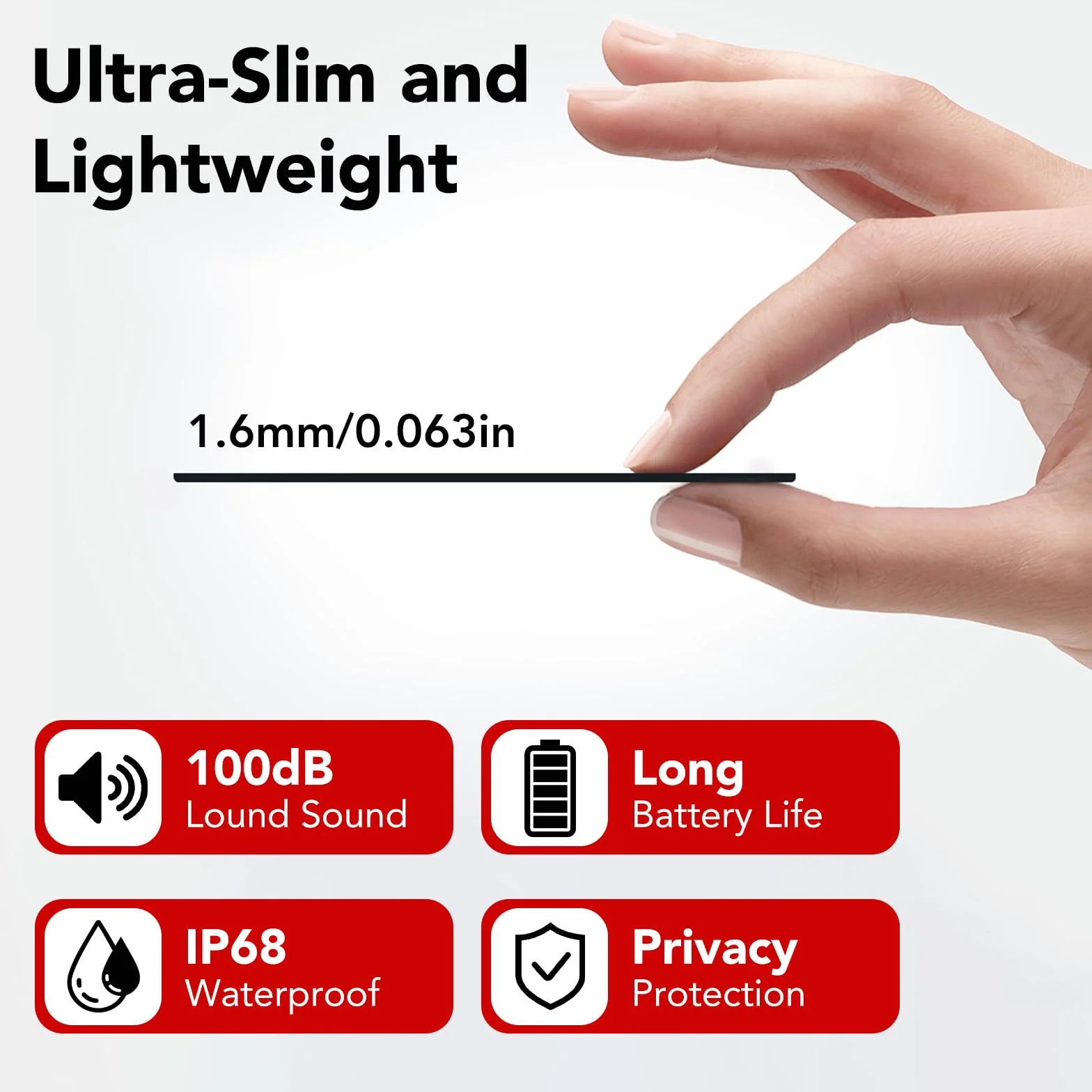 2026 Bluetooth 5.4 Wallet Smart Tracker Card 2 Pack 1.6mm IP68 Impermeable Localizador Bluetooth Google Find Hub Negro