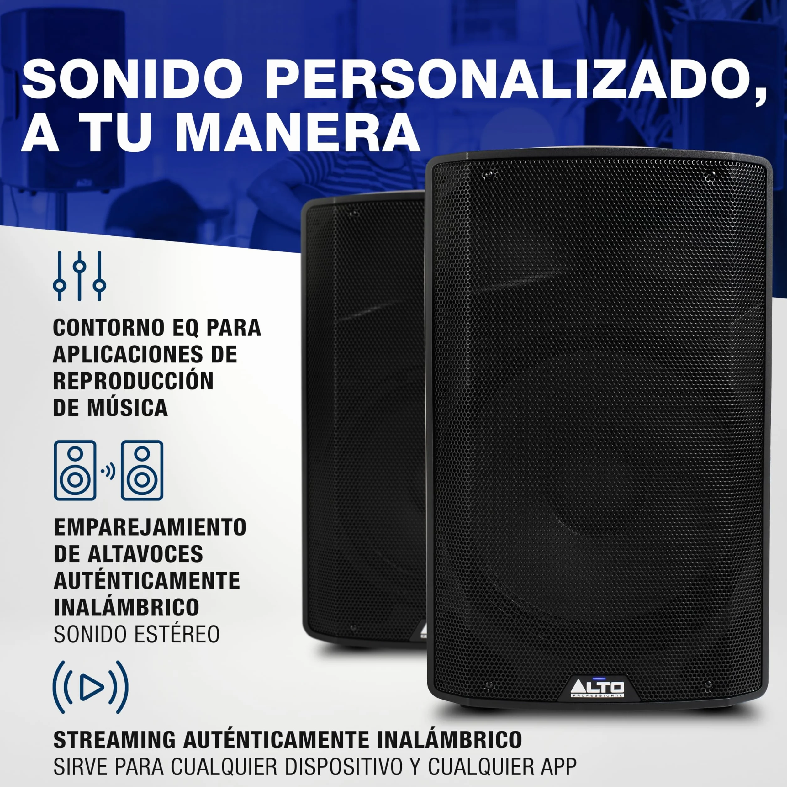 ALTO TX415 Altavoz Autoamplificado 700W 15 Pulgadas con TWS por Bluetooth, Mesa de Mezclas de 2 Canales, para Actuaciones de DJ o de Bandas al Aire Libre, Estudios de Ensayo, Recintos o Eventos