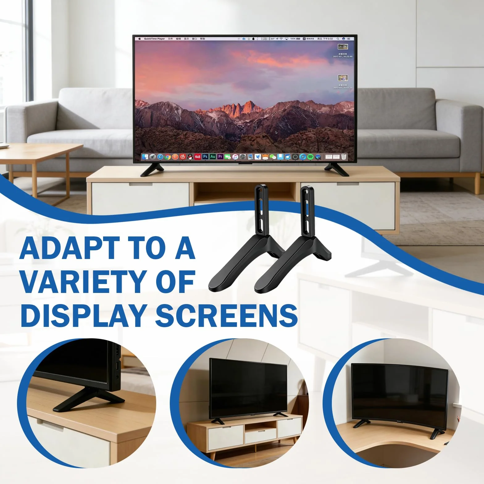 Soporte Universal para TV de 32 a 65 Pulgadas LCD LED OLED con Tornillos