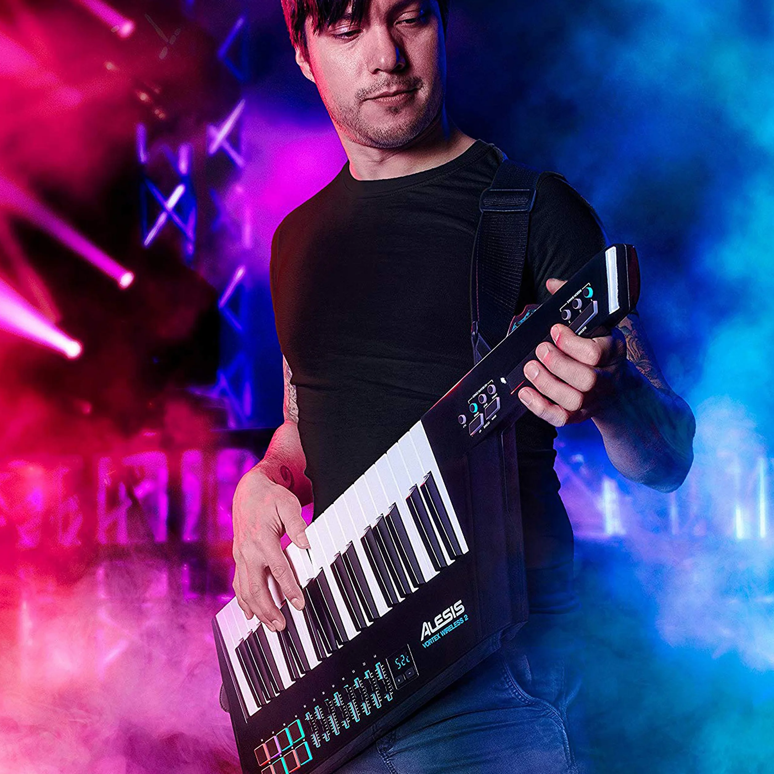 Alesis Vortex Wireless 2 - Keytar Inalámbrico con Teclado Controlador USB MIDI de Alto Rendimiento con Sensor de Inclinación y un Paquete de Software Profesional