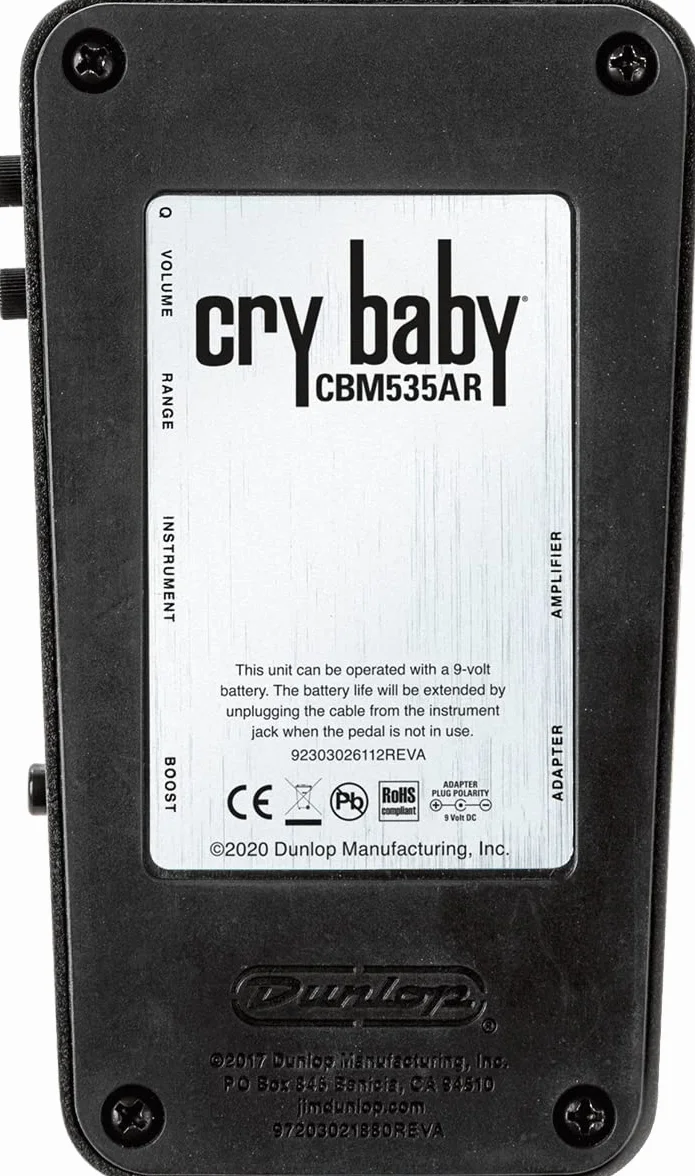 Dunlop Cry Baby Mini 535Q Auto-Return Wah Guitar Effect Pedal