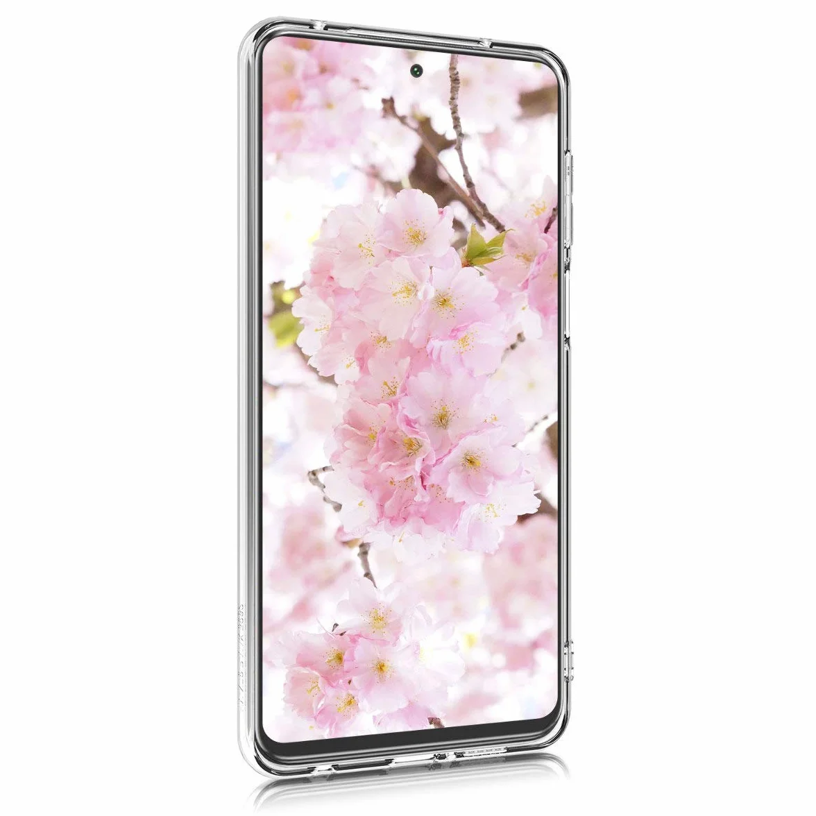 kwmobile Funda Silicona TPU Compatible con Xiaomi Redmi Note 9S / 9 Pro / 9 Pro MAX Flores Cerezo cayendo Rosado Suave