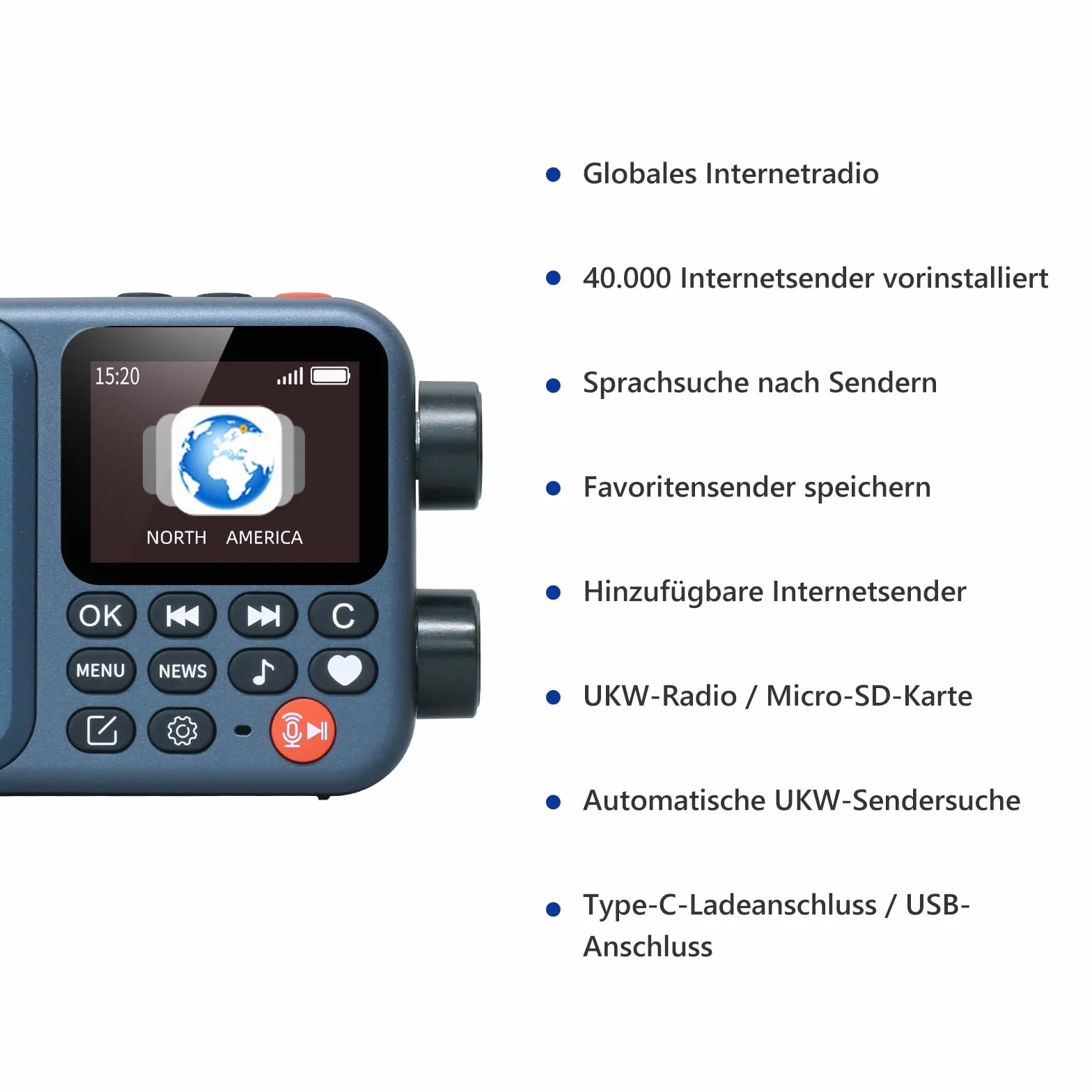 Choyong A8W - Receptor de radio inteligente por Internet WIFI/4G, altavoz con FM, tarjeta micro SD, radio de todo el mundo, para casa con WiFi, radio digital, Choyoung A8W