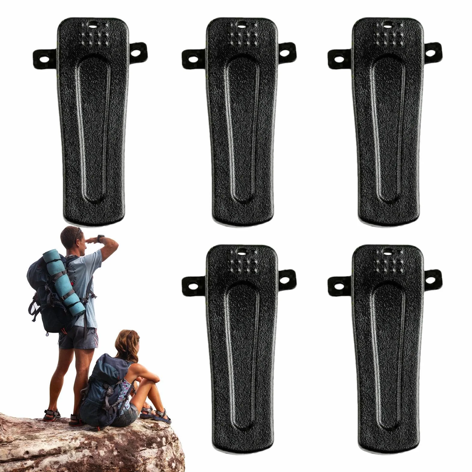Clip Fijo de Repuesto para Walkie Talkies, Ligero para Logística Construcción Seguridad
