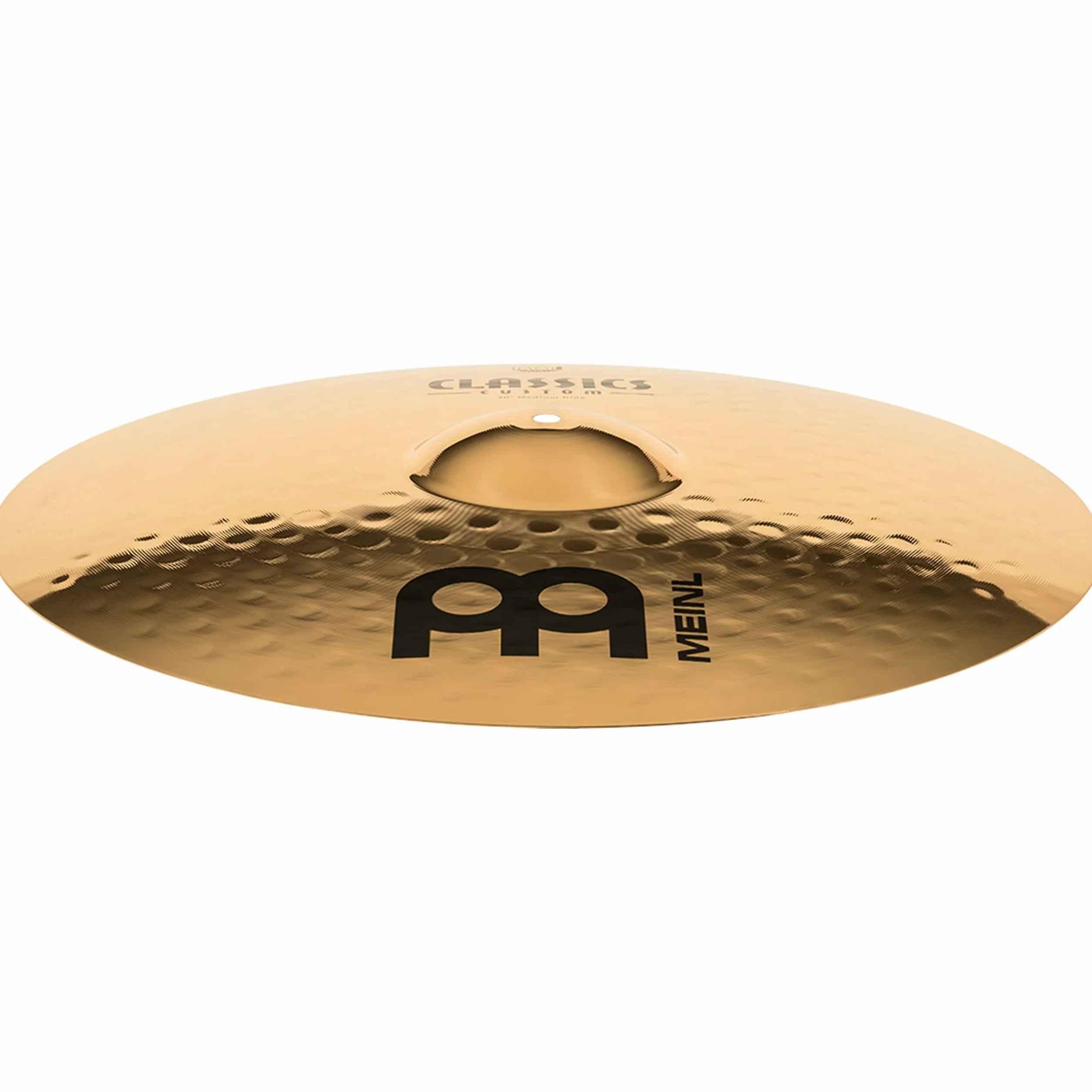 Meinl Cymbals Classics Custom Brilliant Plato Ride Medium de 20 pulgadas (50,80cm) Platillos de Batería - Bronce B12, Acabado Brillante (CC20MR-B)