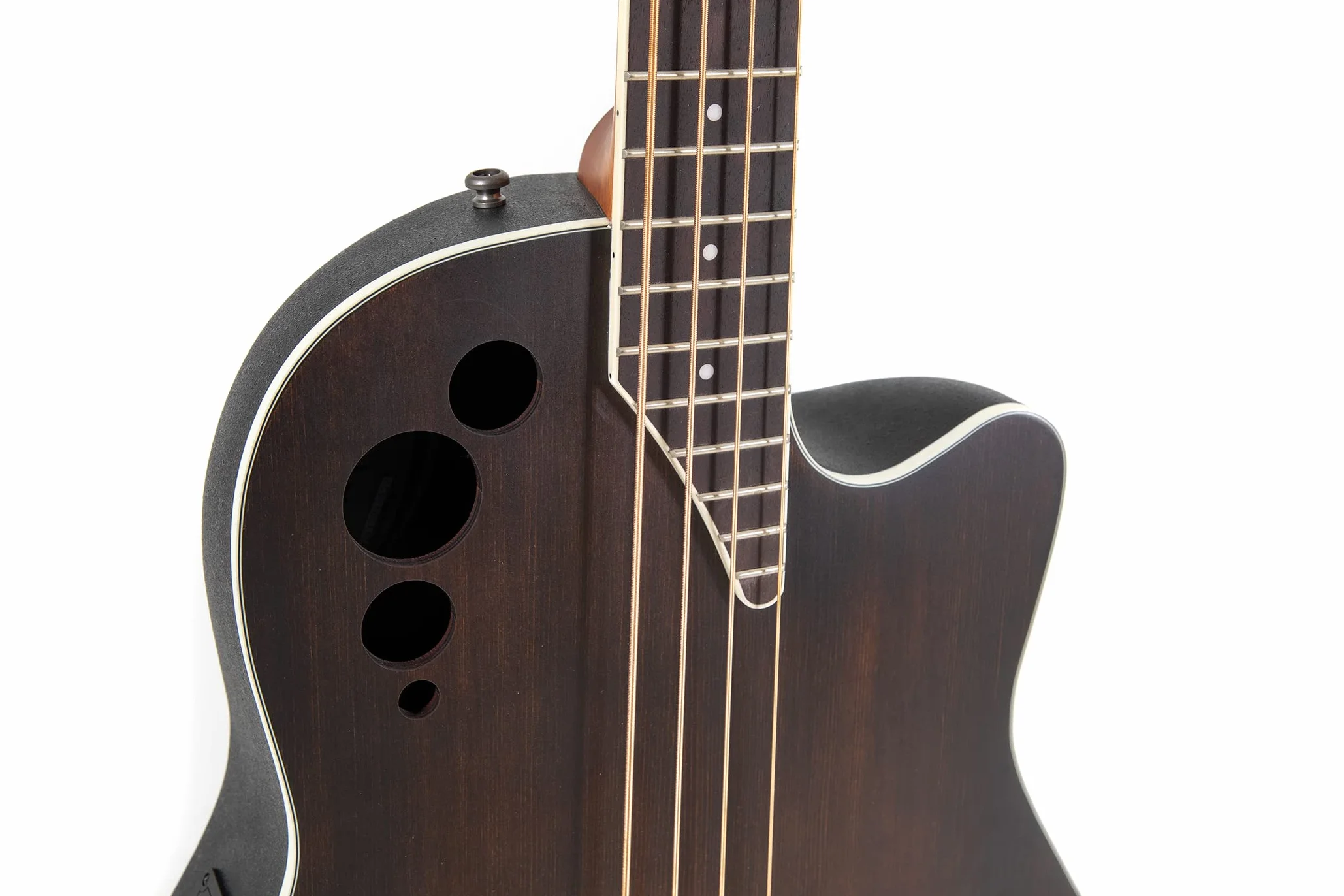 Applause E-Bajo acústico Elite AEB4 Mid Cutaway 4-string - Cuerpo Roundback Lyrachord Mid-Depth - Preamplificador AP3TP- Tapa de abeto - Vintage Varnish Satin - AEB4-7S
