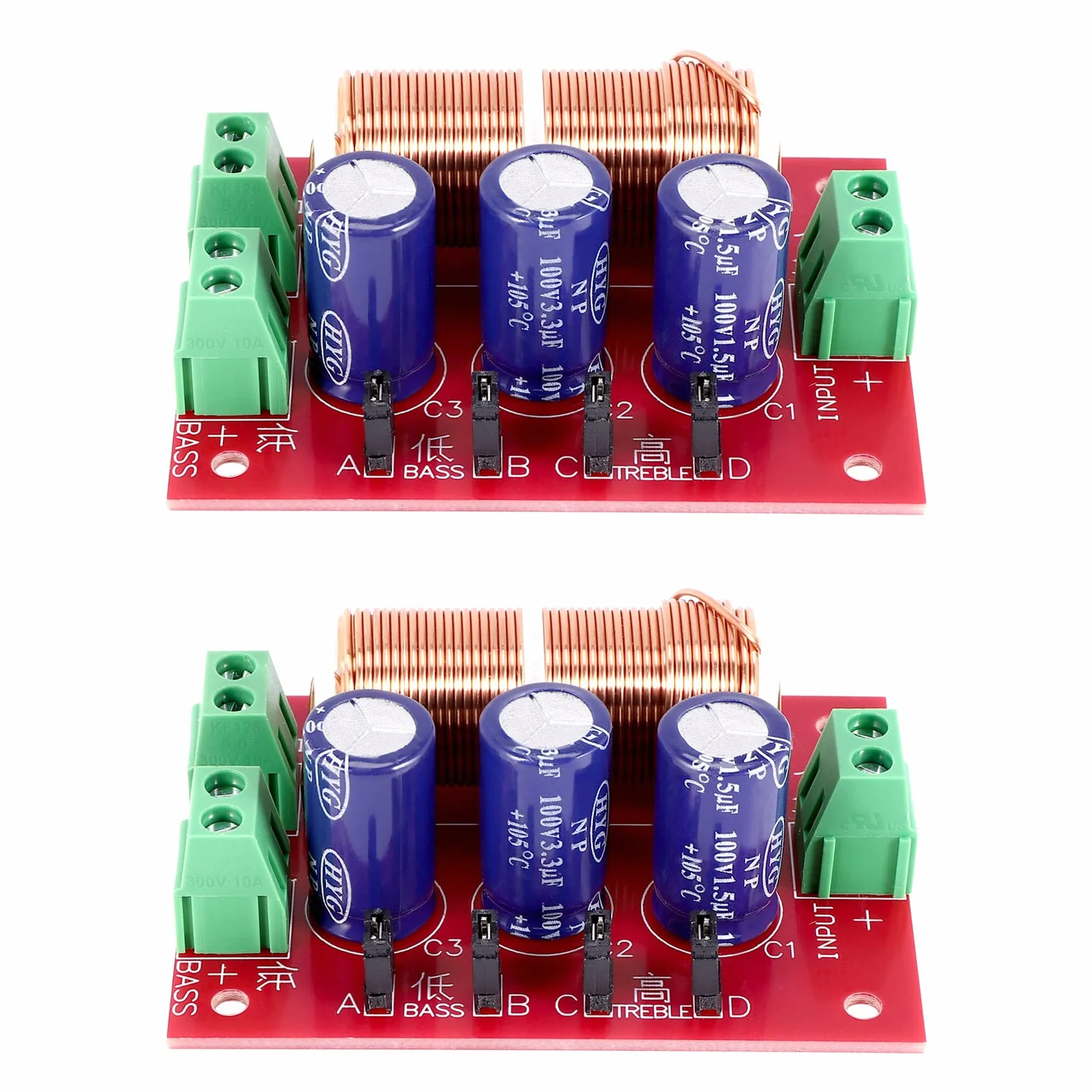 Divisor de frecuencia de audio 400 W ajustable 2 vías filtro crossover