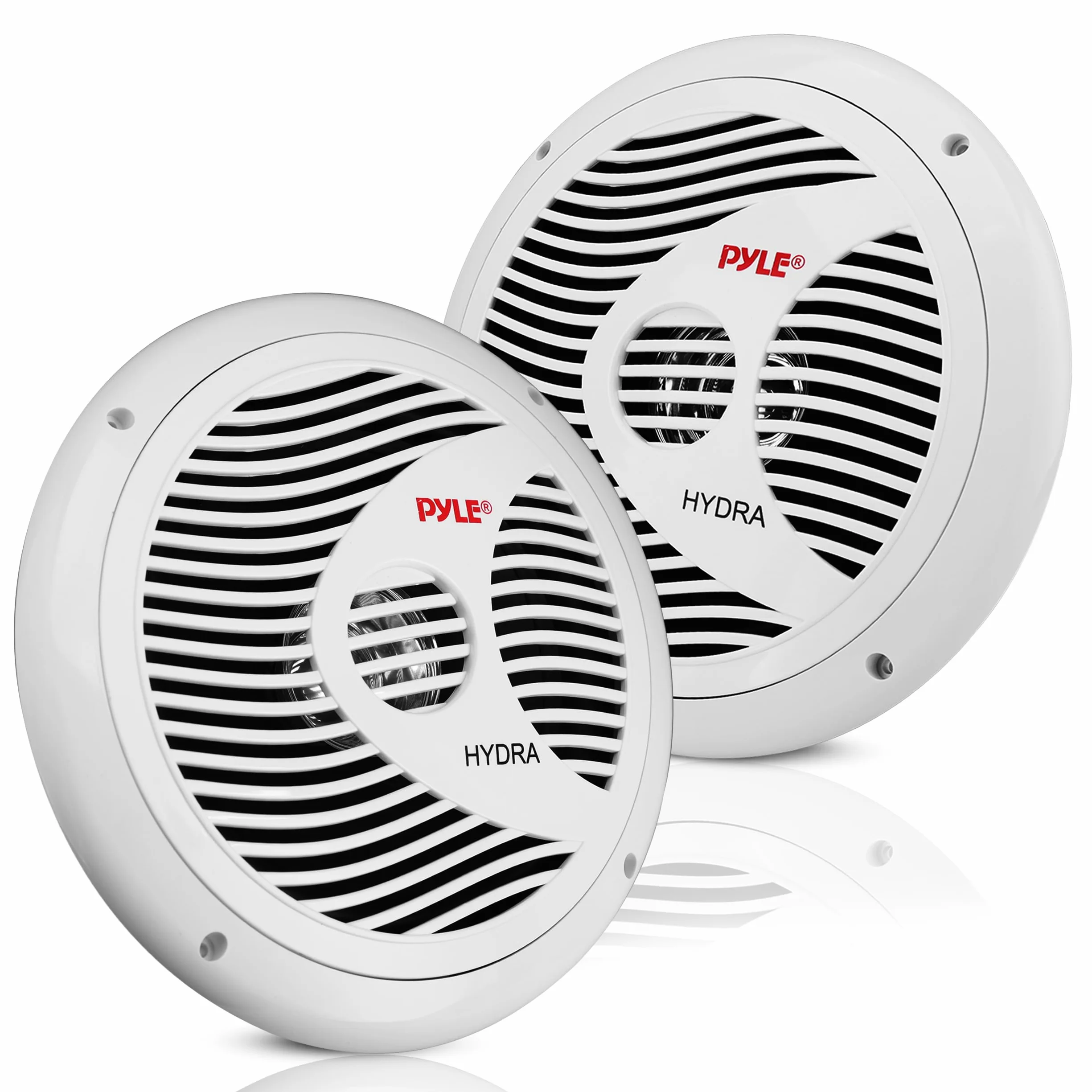 Pyle altavoces marinos, Duales, 6.5”, Estereo, Exteriores, Resistentes al agua y a la intemperie, 150V, Cono de polipropileno y envolvente de tela, 1 par