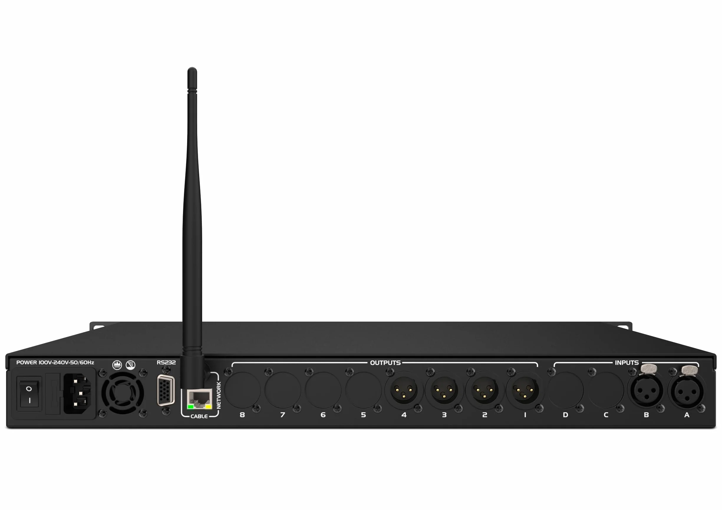 Audibax ADP 24 DSP Procesador de Sonido/Crossover Digital 19" 4 Canales de Salida