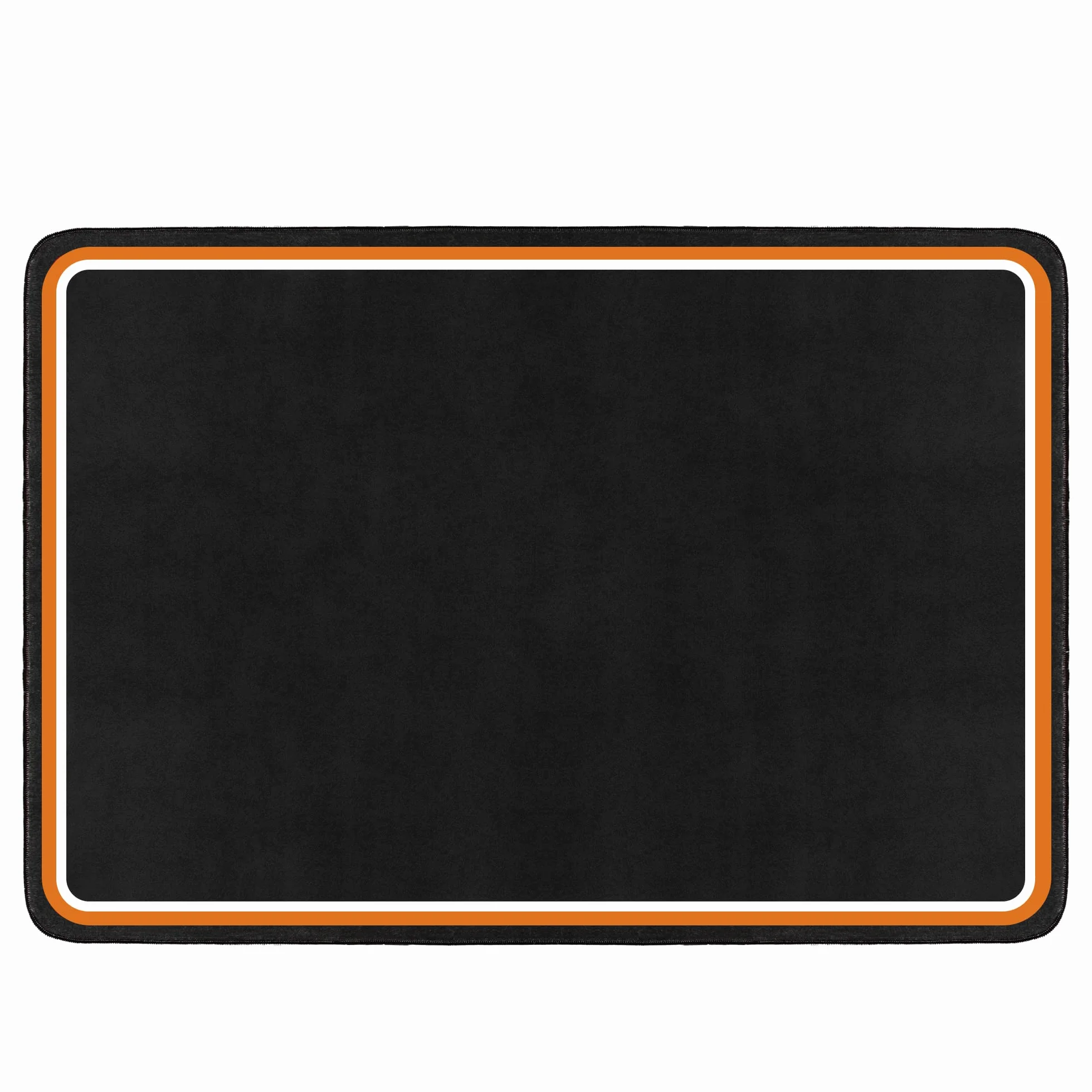OUUTMEE 182x122cm Tambores Alfombra,Alfombra de batería eléctrica, Rectangular Profesional Negro+Borde Naranja