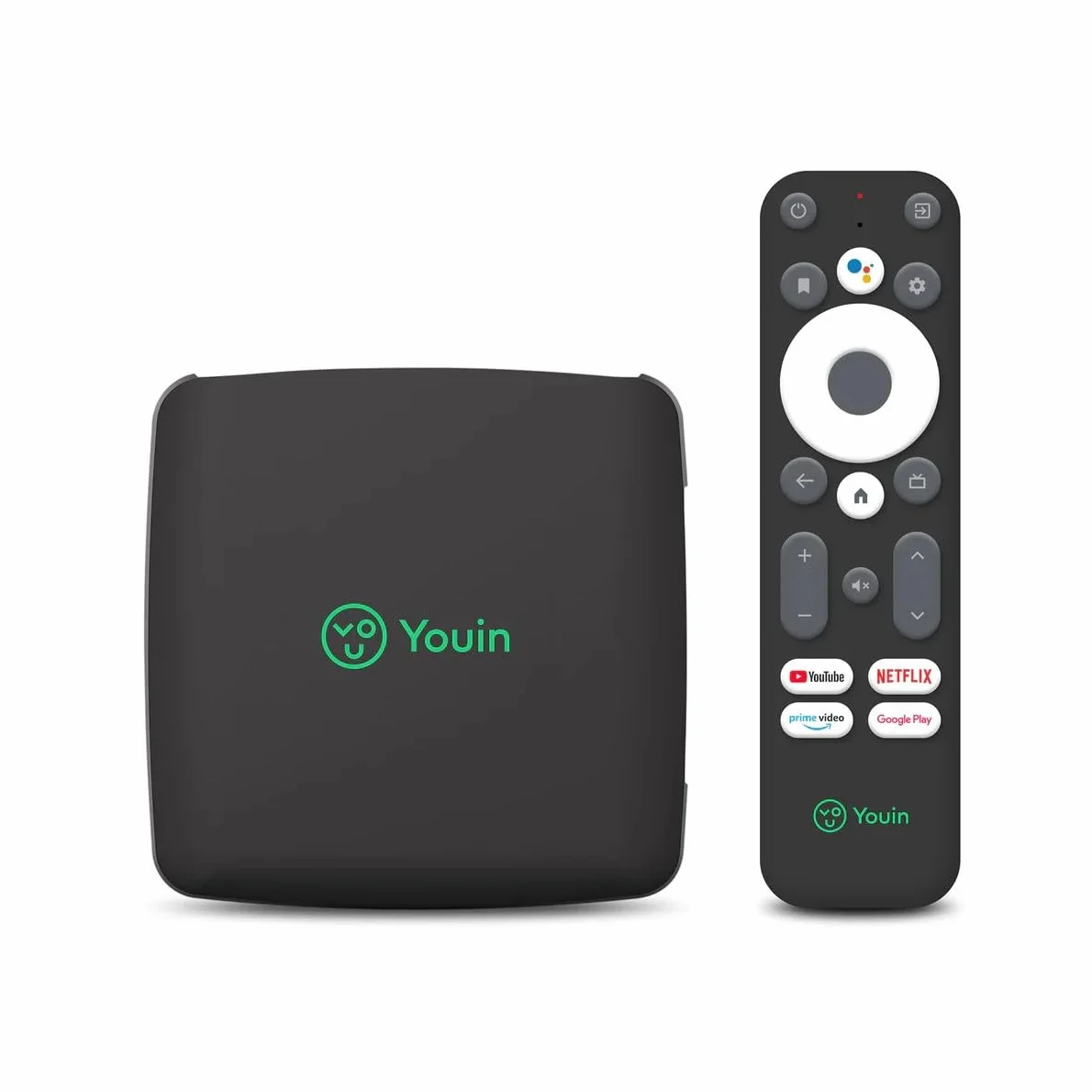 Youin EN1040K 4K UHD Smart TV z Android TV 12 Chromecast Google Assistant HDR 60fps H.265 WiFi Dual-Band Bluetooth USB HDMI Ethernet