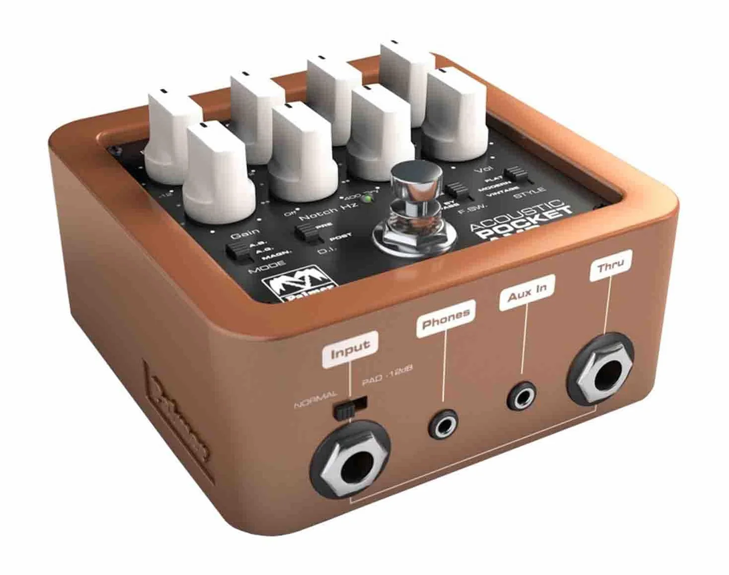 Palmer POCKET AMP ACOUSTIC - Preamplificador portátil para instrumentos de cuerda acústicos