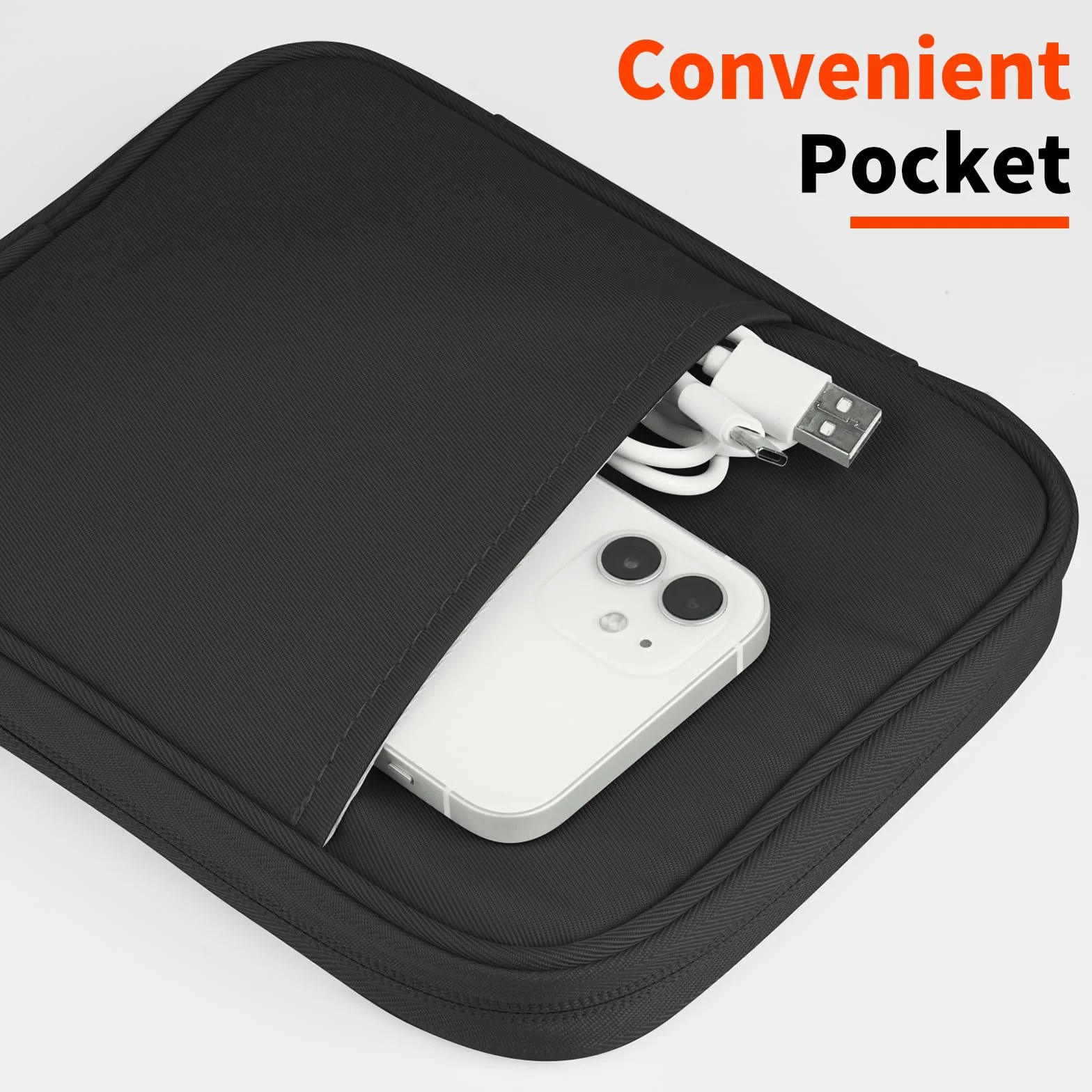 HoYiXi Funda Portátil 7" eBook Reader Compatible Kindle Paperwhite 2024/6"-6.8" Paperwhite 2021-2012/Kobo/Tolino/Sony Anti-Drop Protective Sleeve Bag Negro