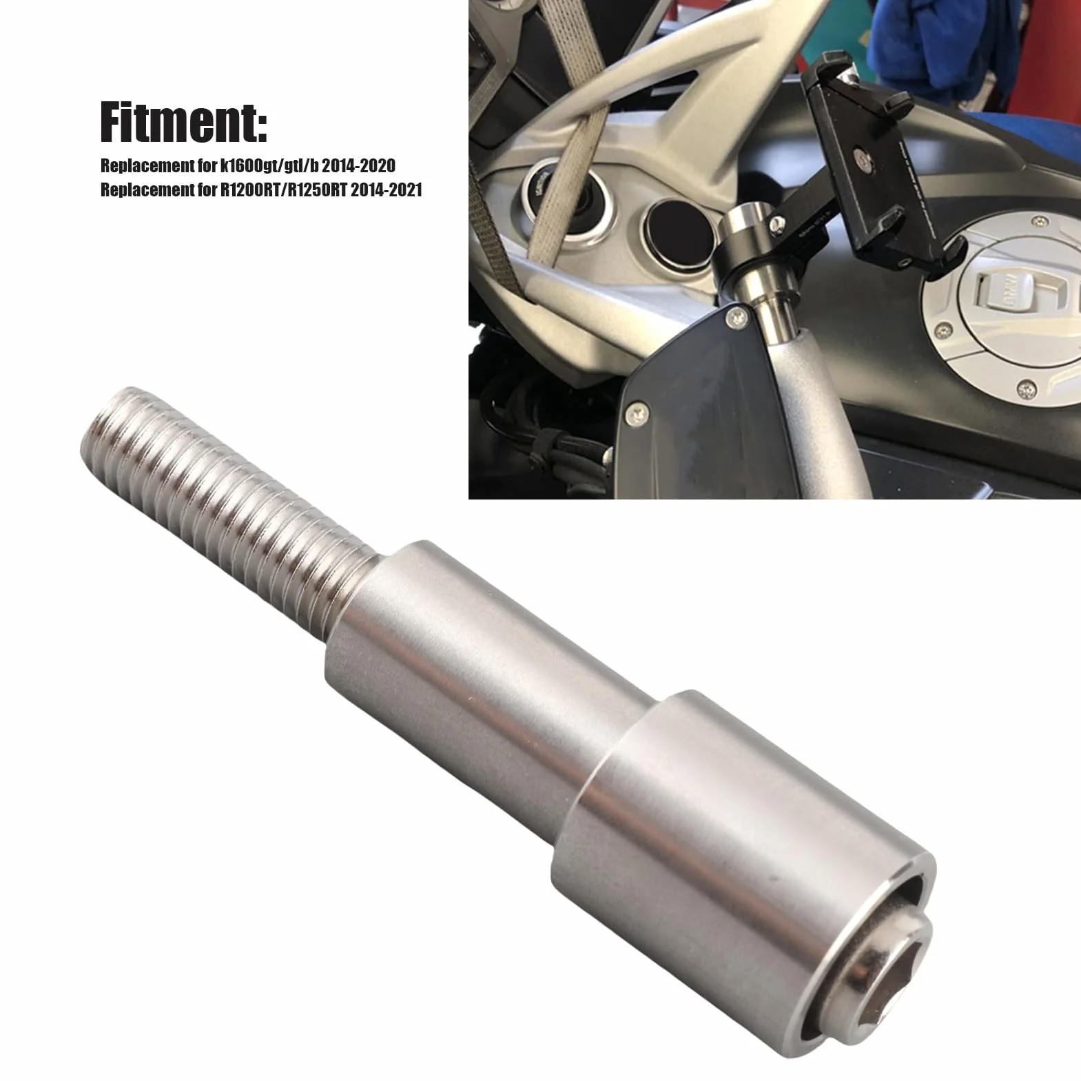 Varilla de Extensión del Manillar Soporte Teléfono Motocicleta K1600GT/GTL/B 2014-2020 R1200RT/R1250RT 2014-2021