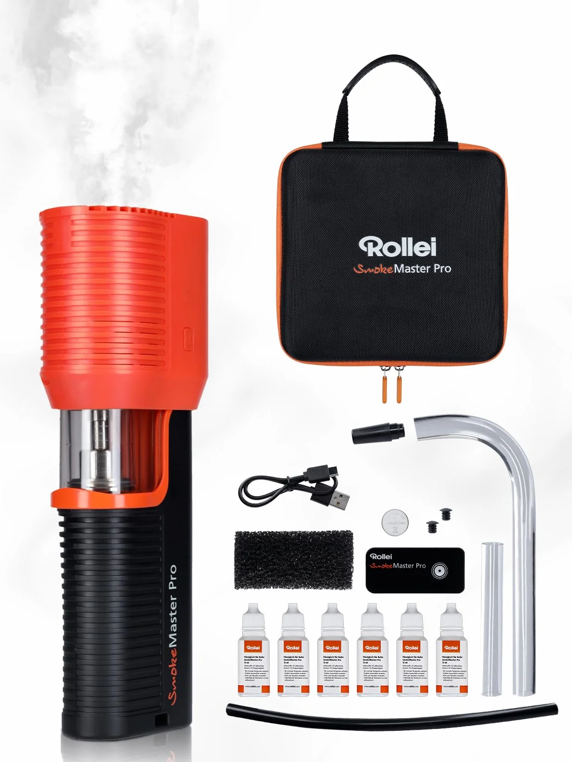 Rollei Smoke Master Pro – Efectos de Niebla Profesionales para Impresionantes Fotos y vídeos, Mando a Distancia inalámbrico, múltiples usos, para Eventos, Fiestas, escenarios, etc