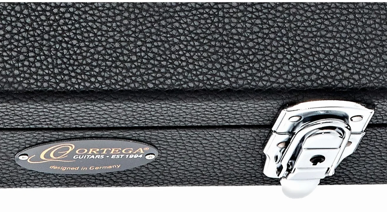 Ortega Estuche para E-Bass, Negro Plano/Cromado, OEBCSTD