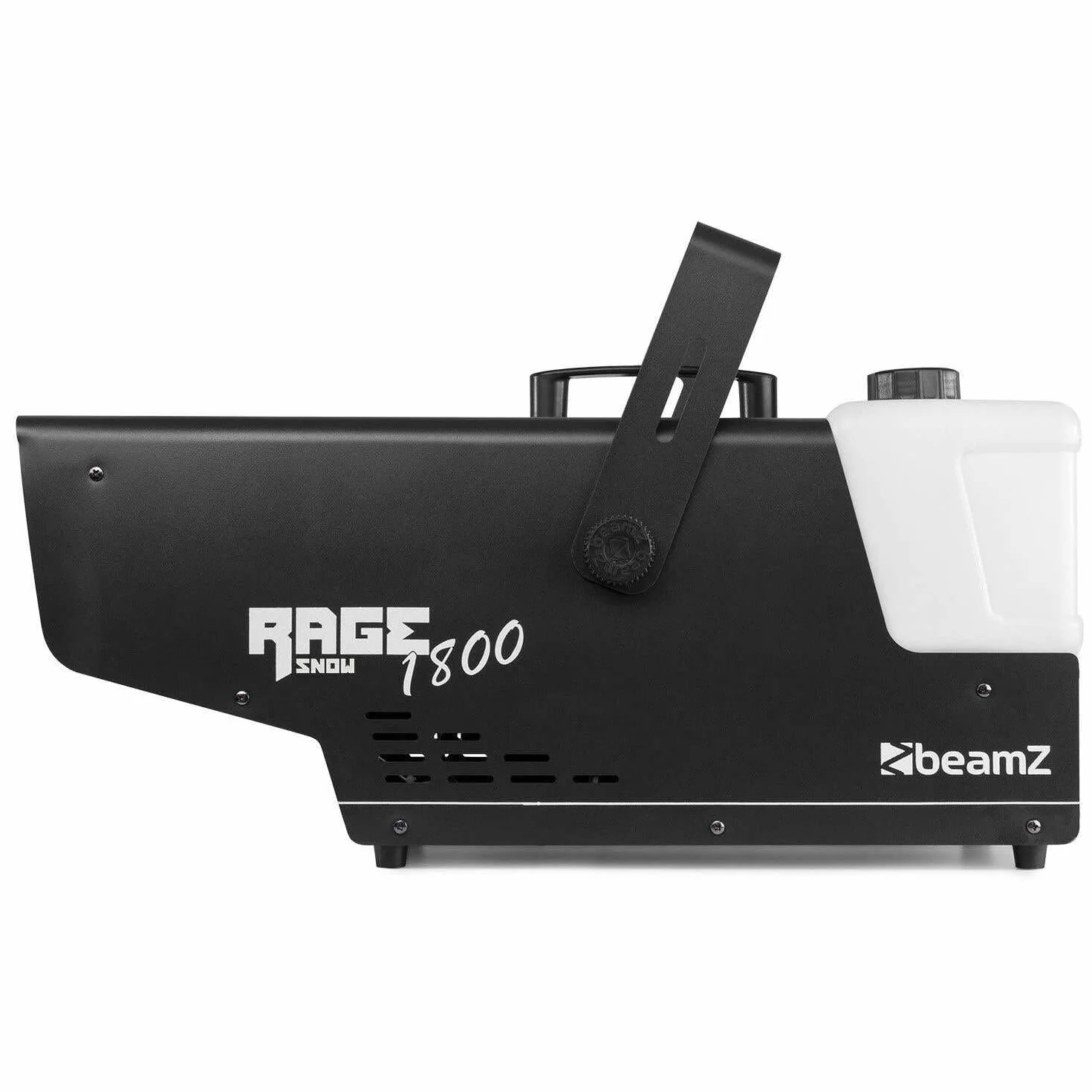 BeamZ RAGE1800SNOW Máquina de Nieve 1800W - Incluye 5L de Líquido, Mando Inalámbrico y con Cable, Tanque Grande, Efecto Invernal Profesional para Eventos, Escenarios y Decoración Navideña