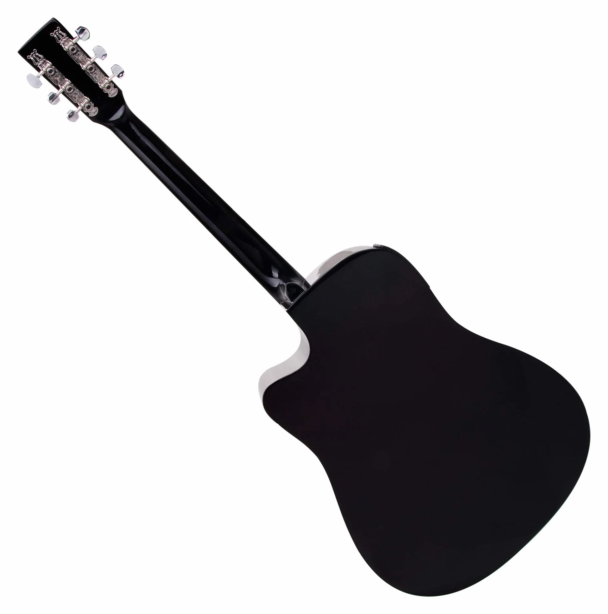 Classic Cantabile WS-10SB-CE Guitarra Western Dreadnought Cutaway, 6 cuerdas, 20 trastes, con pastilla, accesorios, funda, libro de partituras, cuerdas y púas, acabado sunburst.