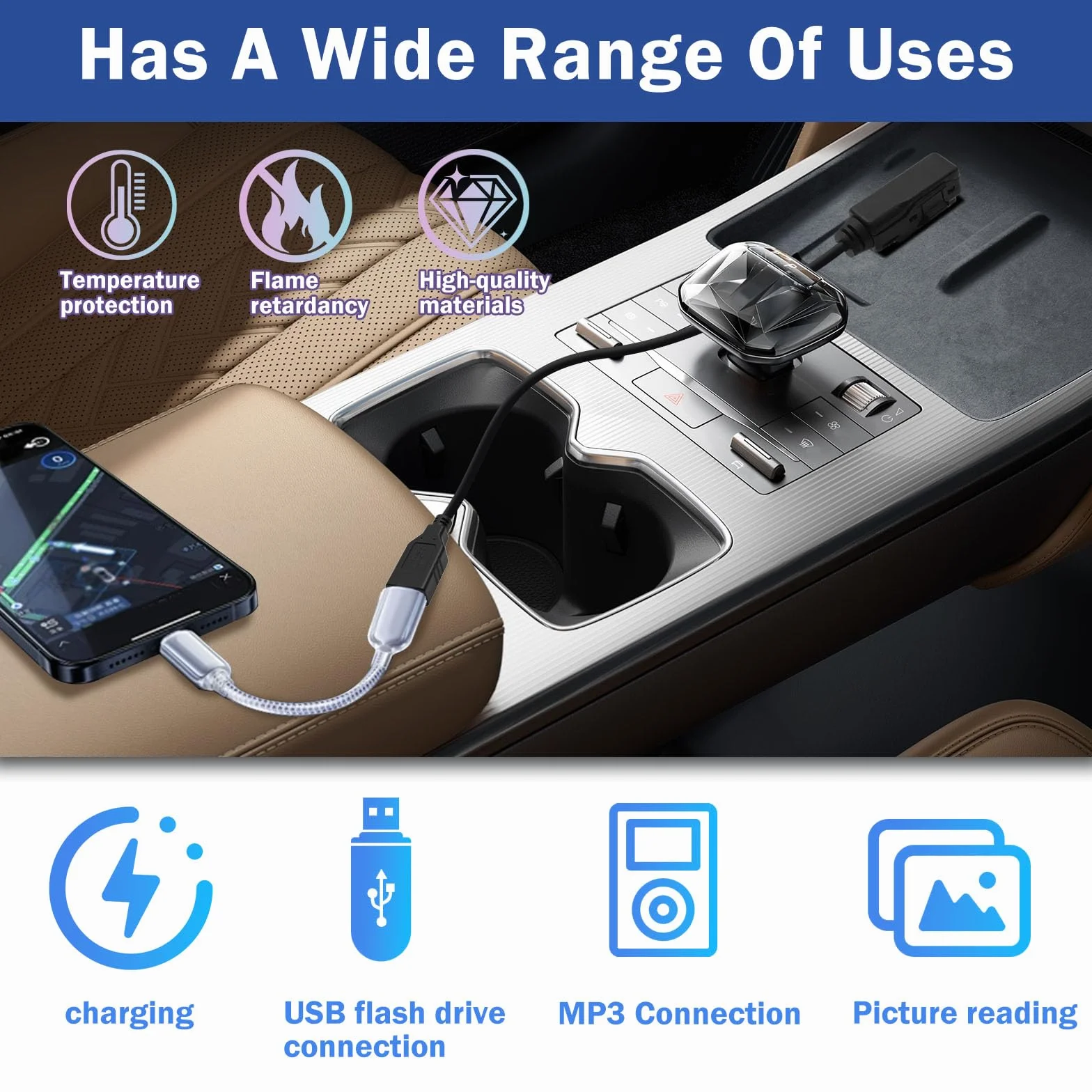 AMI Adaptador de Cable MDI para Audi A1 A2 A3 A4 A5 A6 S6 A8 S8 R8 Q3 Q5 Q7, 30 CM/11,81 Pulgadas Cable AUX para Audio USB MMI Adaptador MP3 Multimedia Music Interfaz para VW TT VW Golf Passat