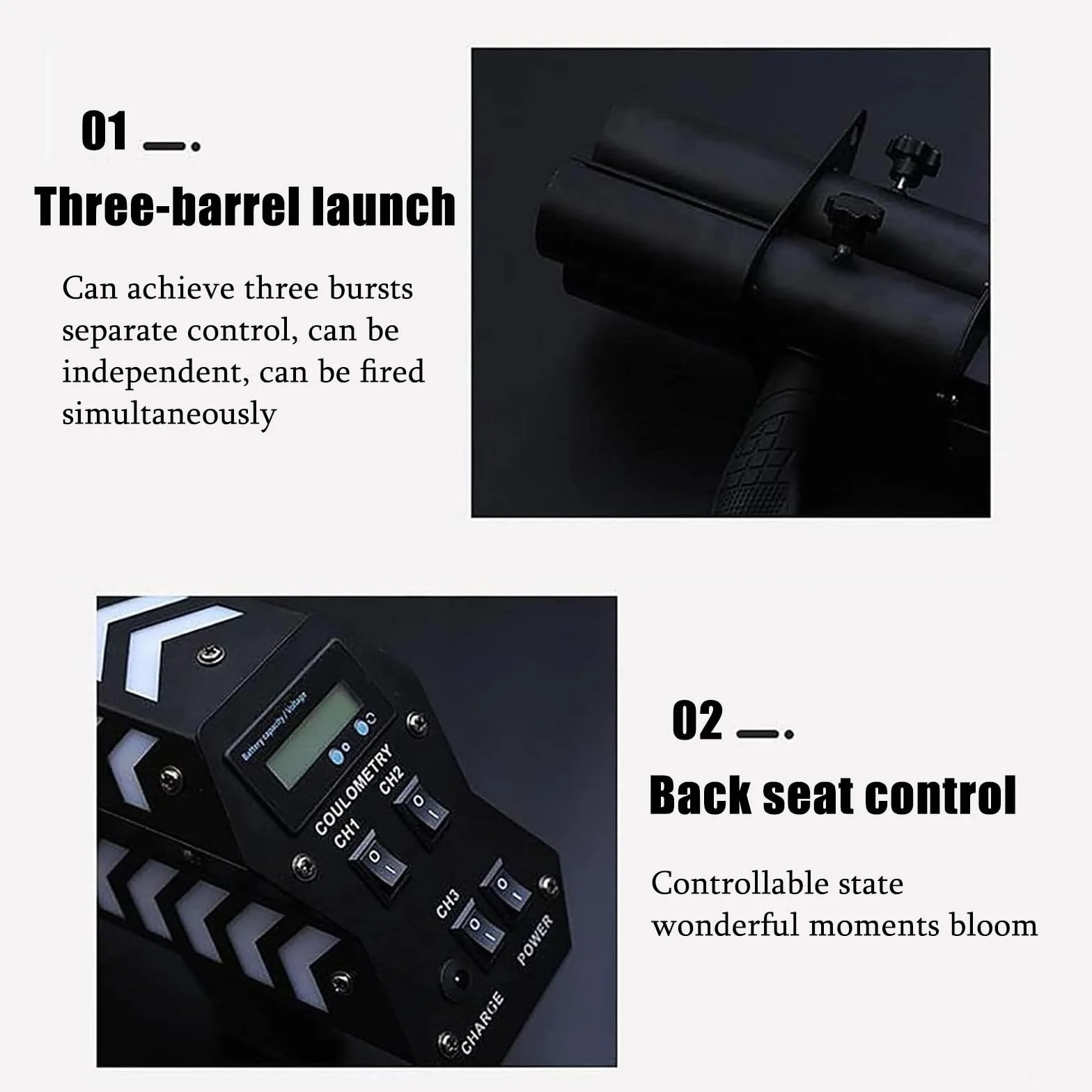 Pistola pulverizadora de confeti, máquina eléctrica de confeti de 3 tiros con luz LED para Halloween, Navidad, fiestas y eventos especiales