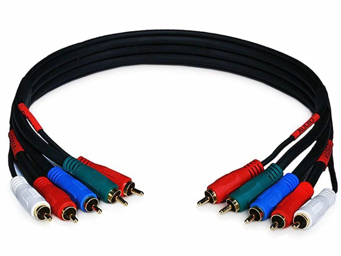 Monoprice Cable coaxial de vídeo/audio (RG-59/U) de 5 m, 22 AWG 5-RCA, color negro