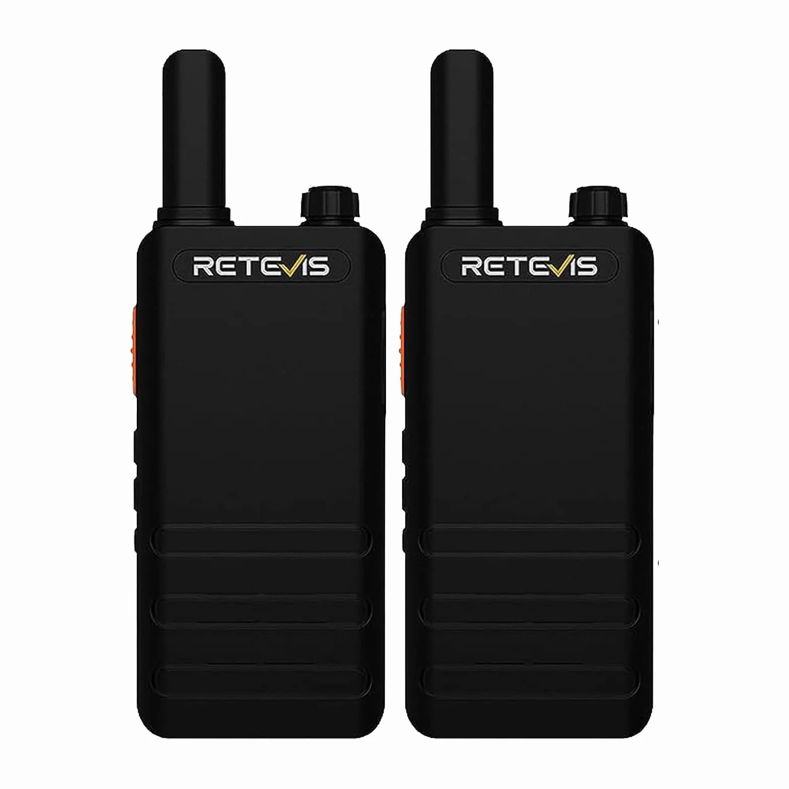 Retevis RT622P Walkie Talkie, 1620mAh PMR446 Mini Walkie Talkie Professional USB-C, Ligero y Compacto, VOX, 15 mm Ultrafino Walkie Talkies Recargable para Camping, Ciclismo, Familia (2 Piezas, Negro)
