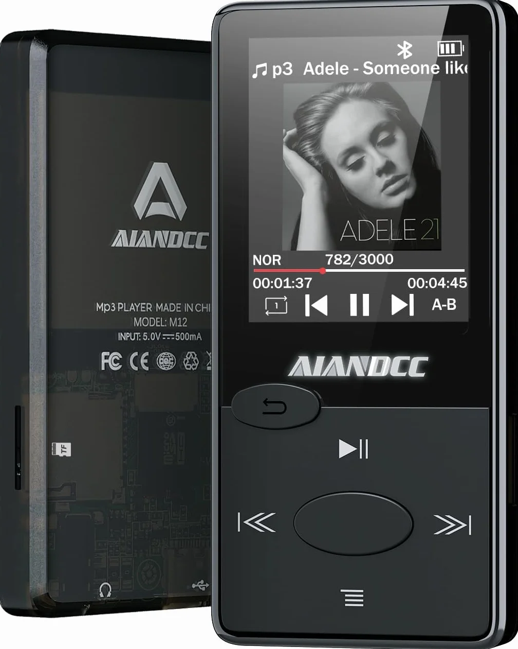 Reproductor MP3 Bluetooth Sonido HiFi con Radio FM y Auriculares Incluidos