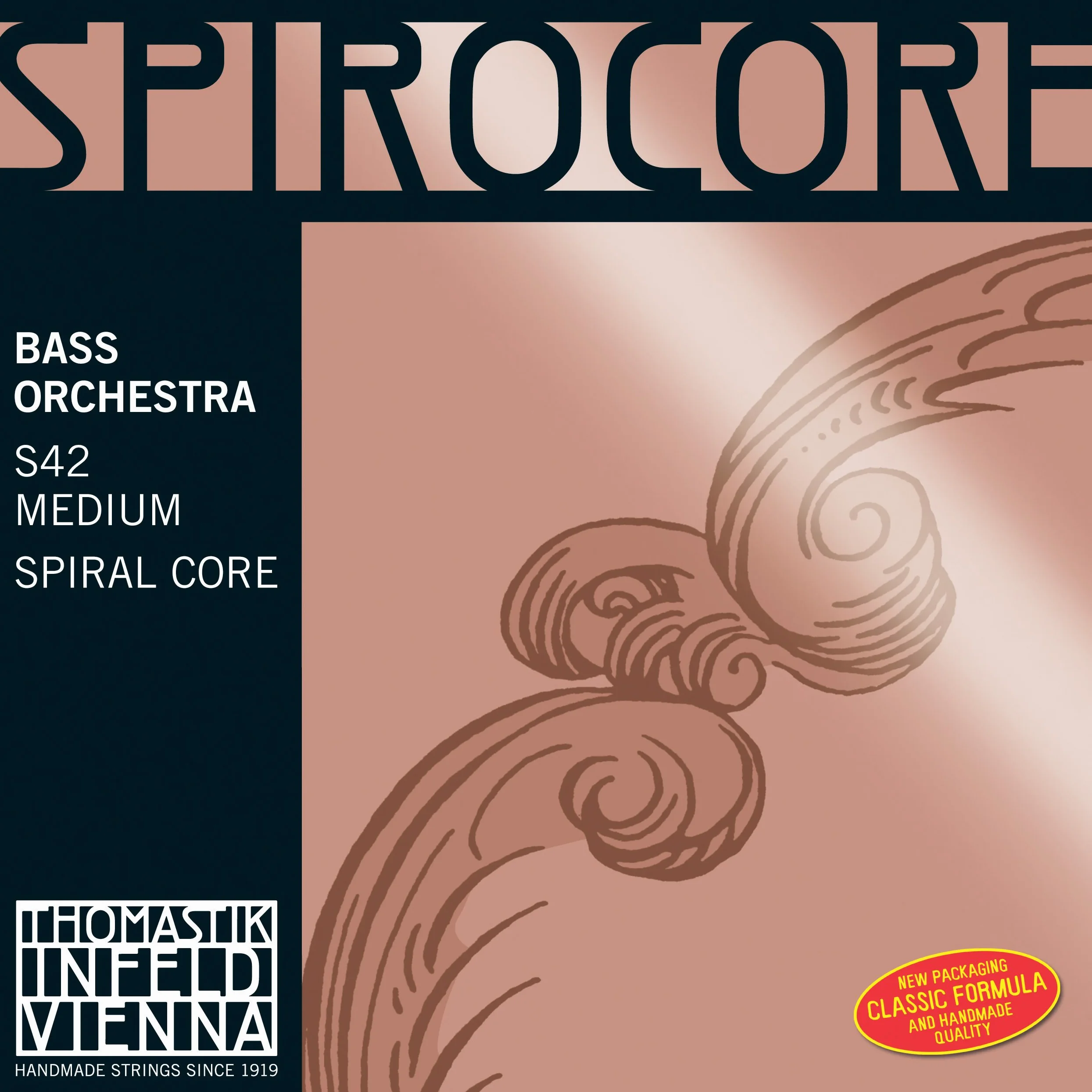 Thomastik Cuerdas para Contrabajo Spirocore alma en espiral afinación Solista juego 4/4 mediana hasta escala 1100 mm / 43.3"