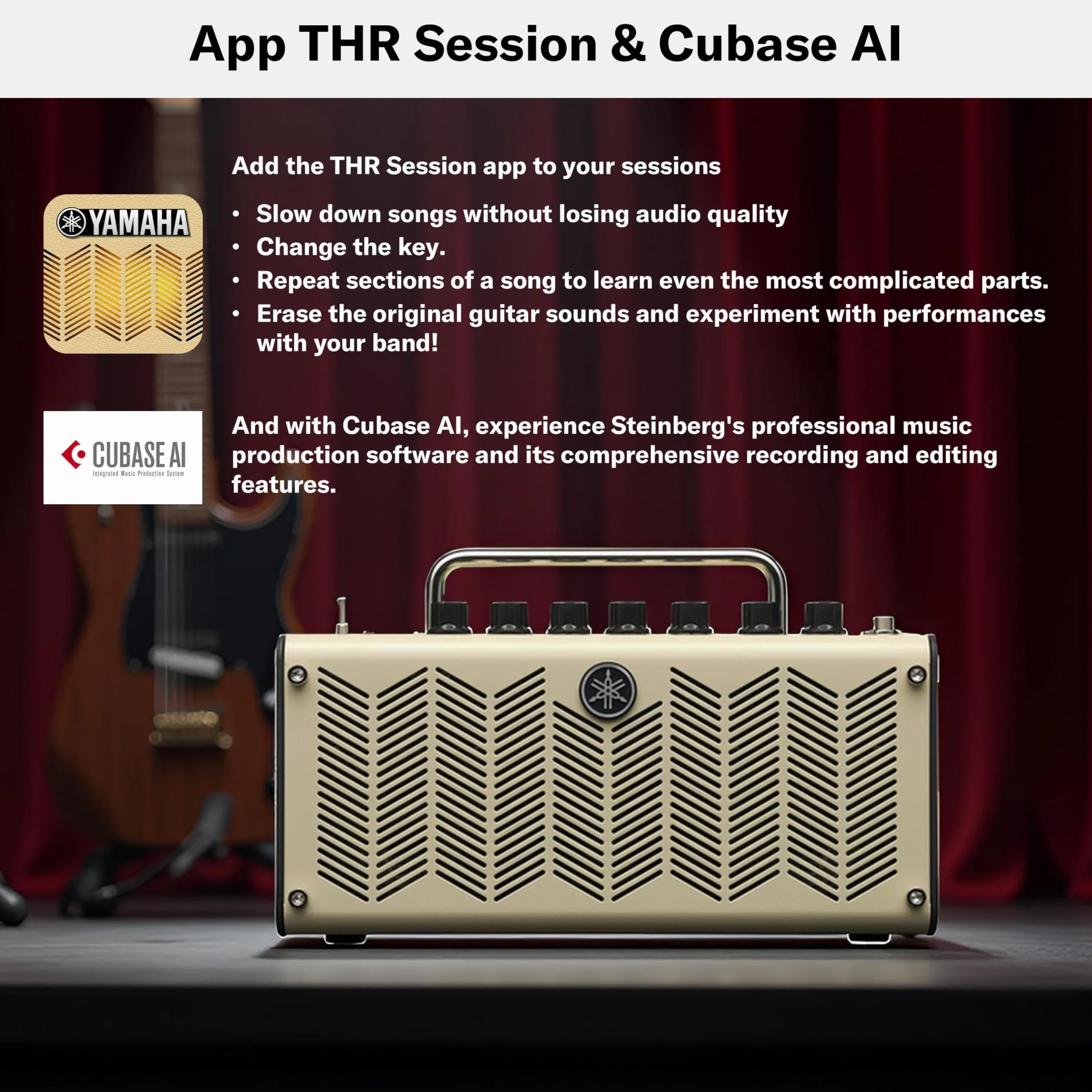 YAMAHA THR5H - Amplificador de Guitarra de 10W, Marfil