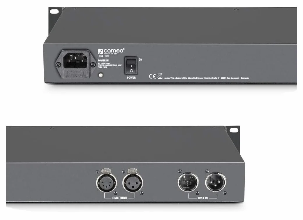 Cameo SB 6 DUAL - Distribuidor DMX de 6 canales (3 pines e 5 pines)