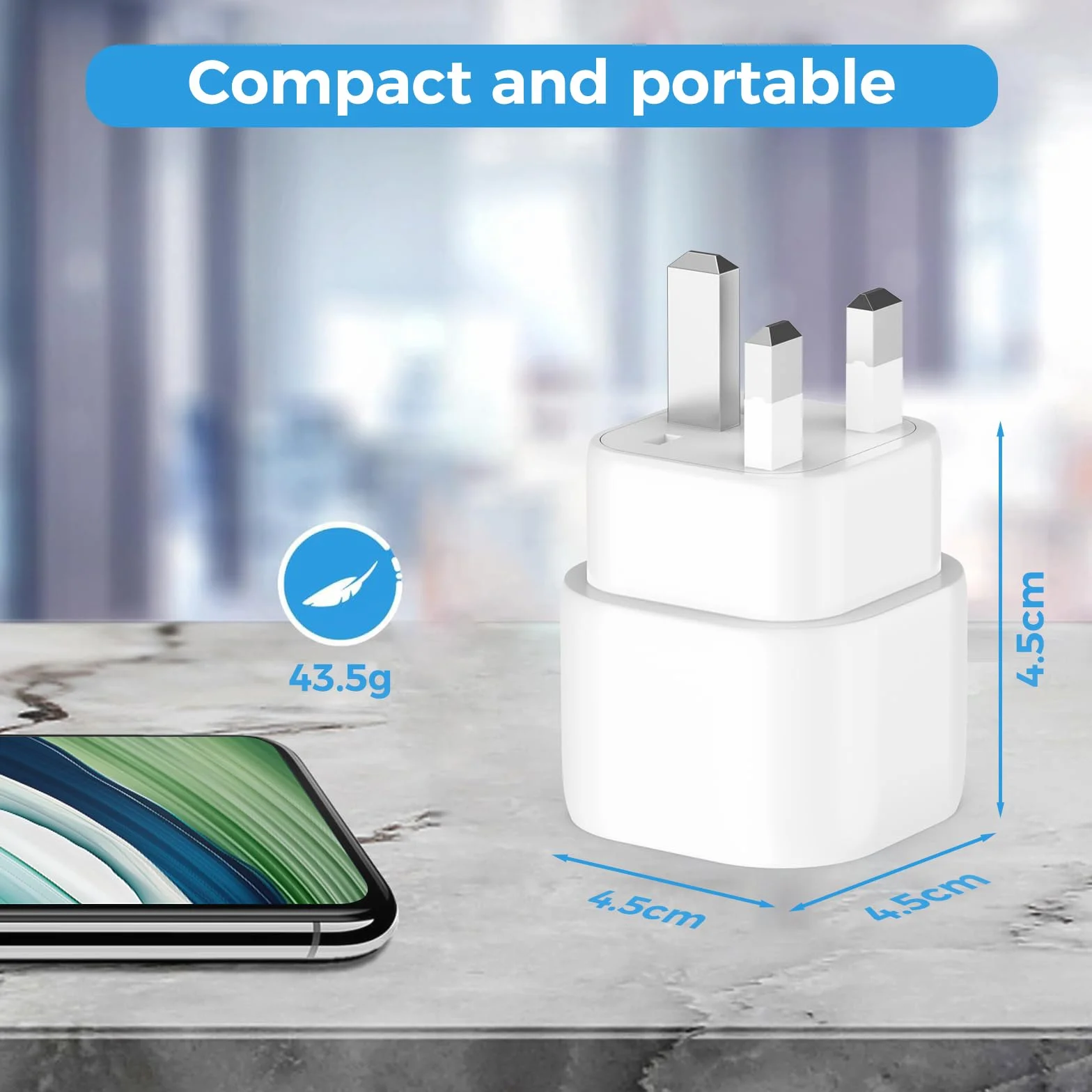 3 Piezas Adaptador Enchufe UK a Español, Adaptador Enchufe Ingles Tipo G, Inglaterra 2-Pin Europa a 3-Pin Reino Unido para Inglaterra/Escocia/Irlanda/Dubai/Maldivas(Tipo G)