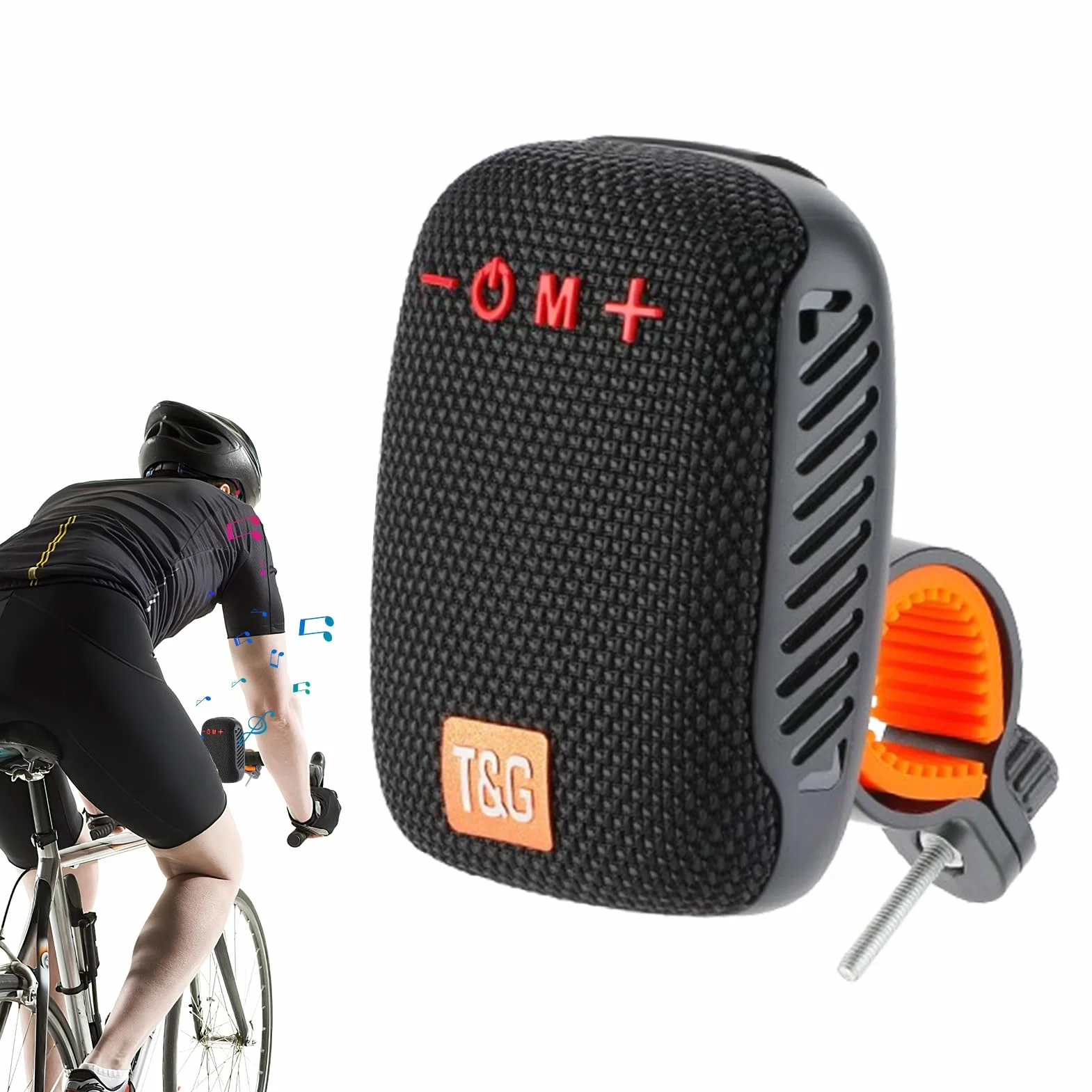Radio para Bicicleta Altavoz de Manillar Estéreo Portátil A Prueba de Agua con Tarjeta para Ciclismo