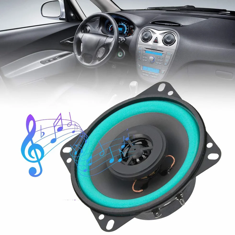 AMONIDA Altavoz de Bocina de Coche de 4 Pulgadas, 100 W, Gran Potencia, Audio para Puerta de Vehículo, Agudos