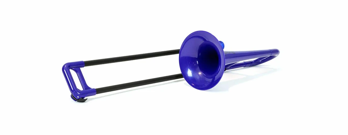 PBone 700639 - Trombón con boquilla y funda, color Azul