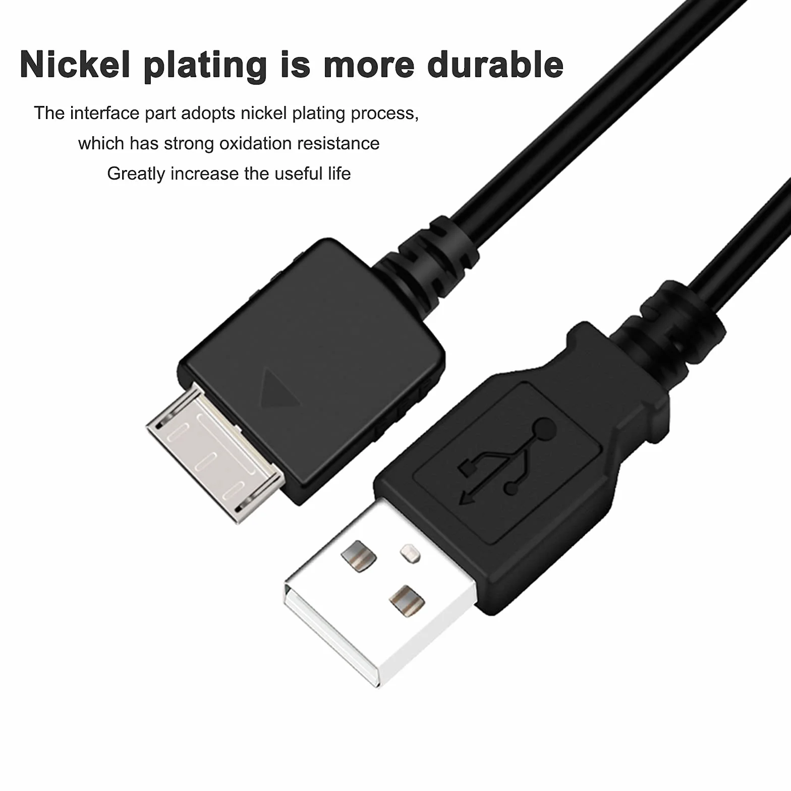 Adhiper Cable de repuesto WMC-NW20MU USB para sincronización de datos compatible con Sony Walkman MP3 MP4 Player y NWZ-A726/A728/A815/A729/A816/S615/S616/S618 (1,5 m)