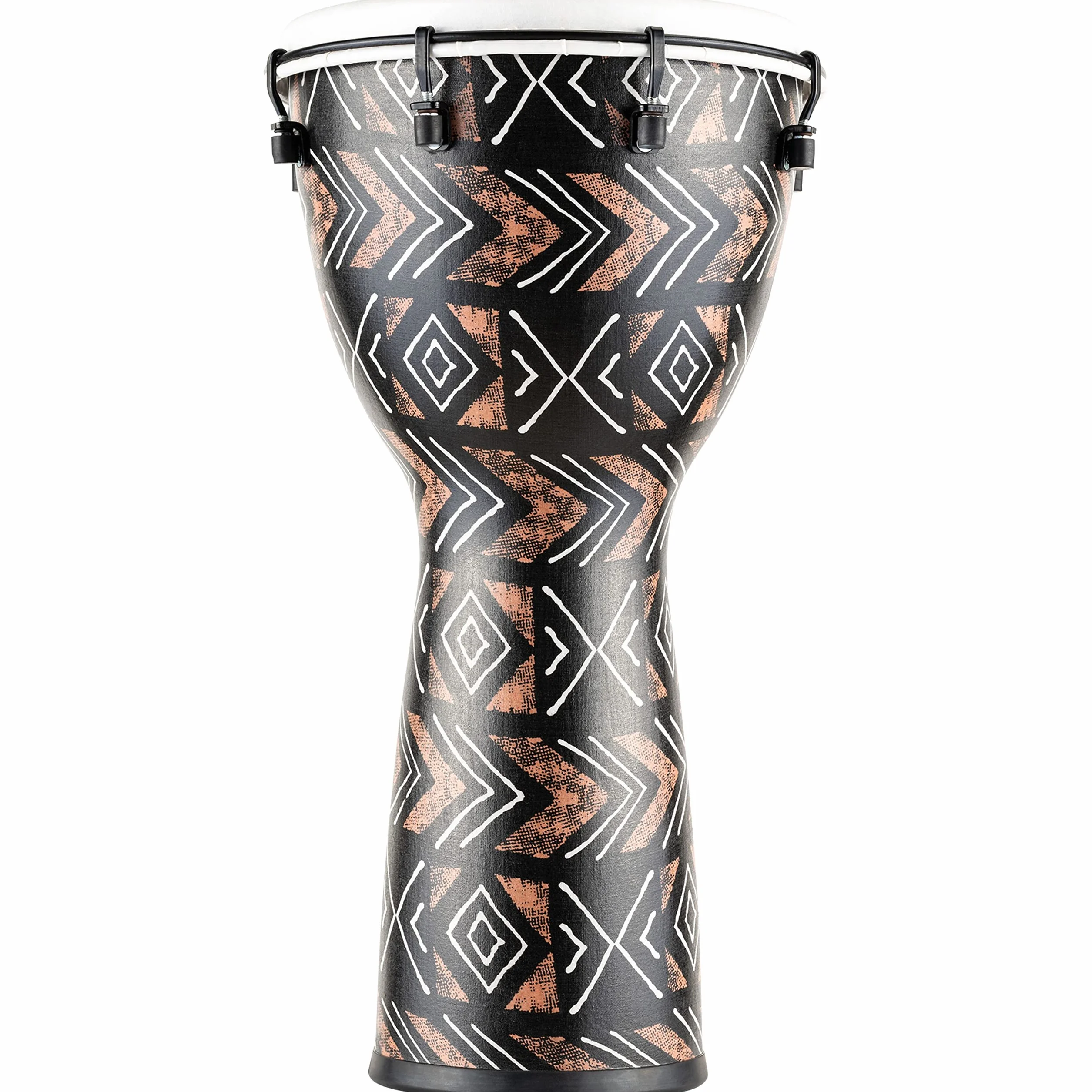 Meinl Percussion Djembe (todo tipo de clima) con carcasa sintética y cabeza, serie Alpine — NO fabricado en China — Tamaño mediano de 30,48 cm sintonizado mecánicamente, 2 años de garantía (ADJ12-KA)