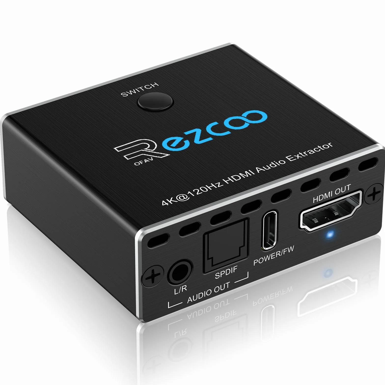 Extractor de audio HDMI 2.1 4K 120Hz VRR ALLM, conmutador ARC 2 entradas 1 salida, convertidor HDMI a SPDIF óptico 7.1/5.1CH