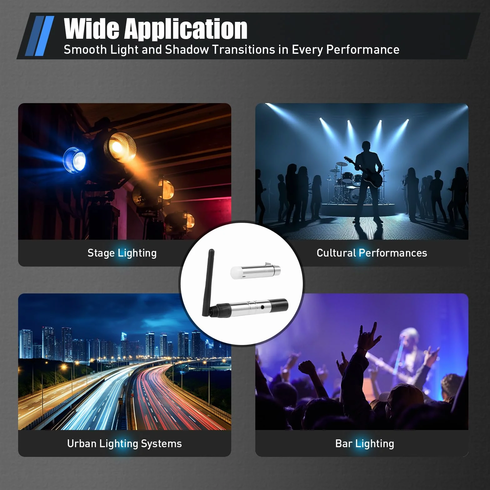 Controlador DMX Inalámbrico para Sistemas de Iluminación DJ