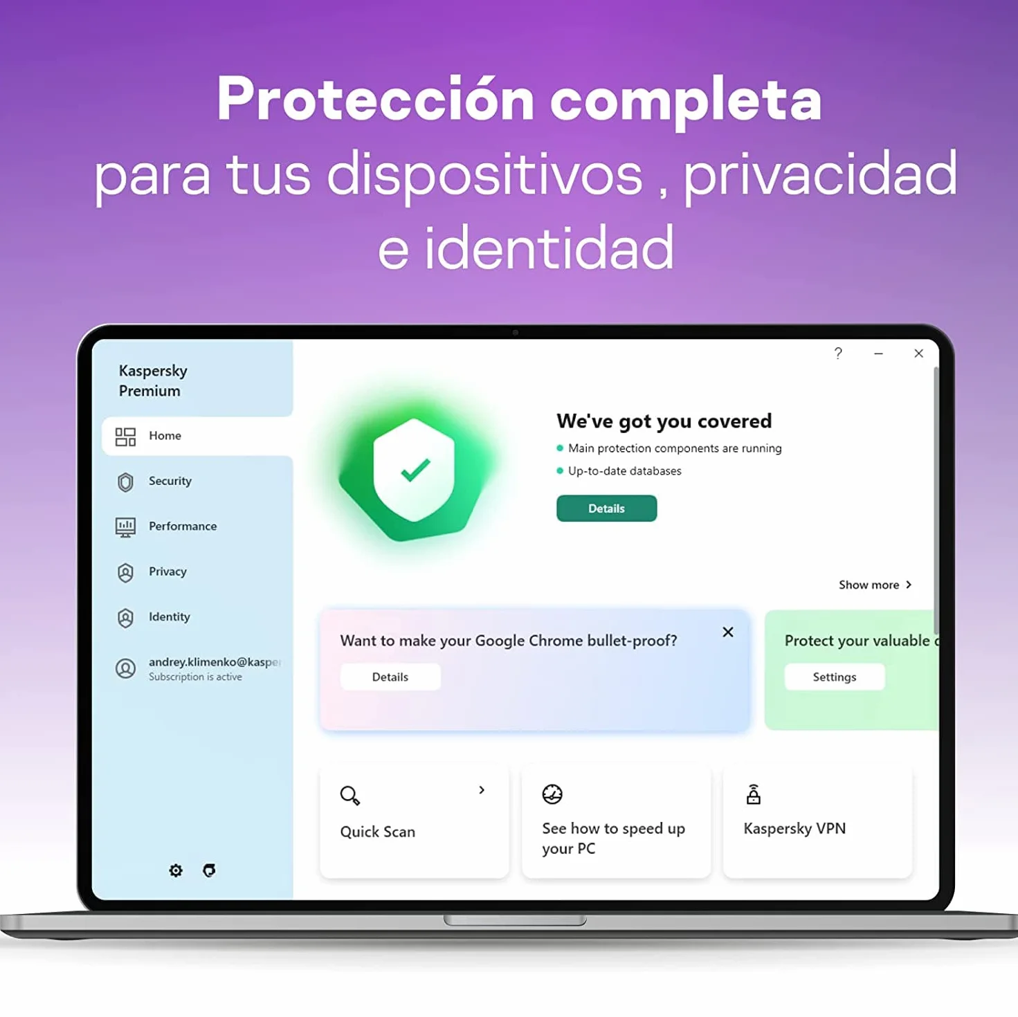 Software de Gestión Kaspersky Premium 5 Dispositivos Caja 1 año ESP