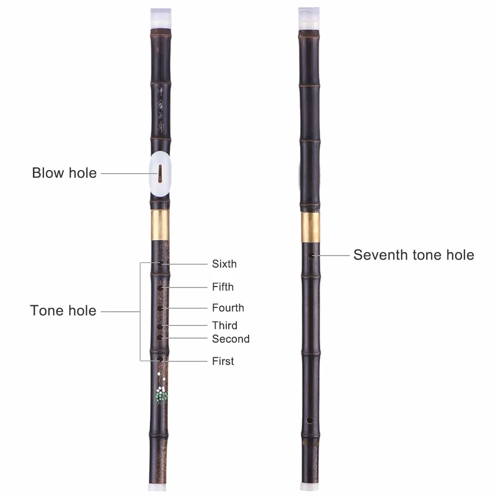 Tubo de flauta transversal Bawu Ba Wu de bambú natural desmontable en llave G para principiantes amantes de la música como regalo